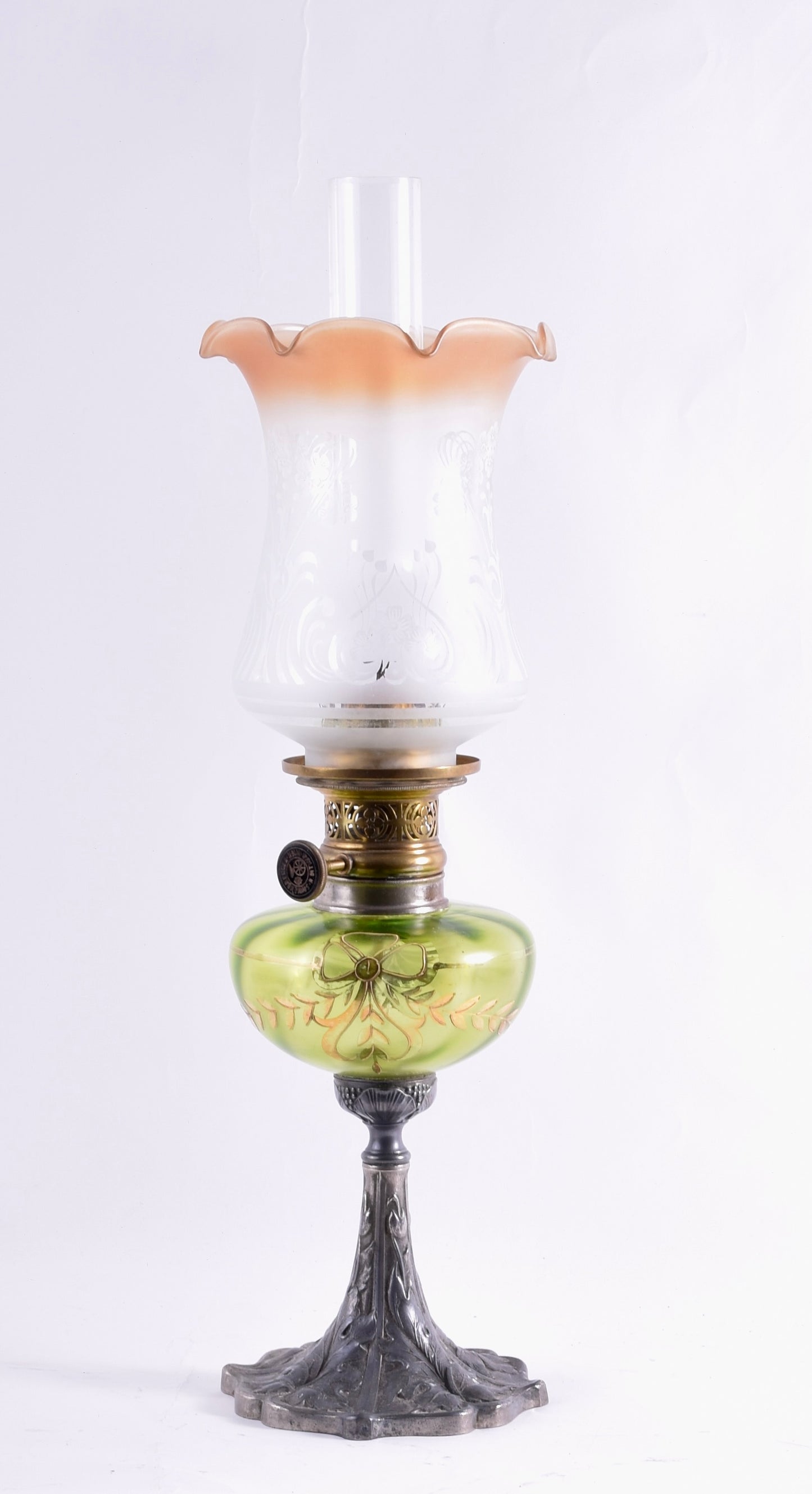 Lampa naftowa Ditmar Wien secesja oryginał 1900r 55cm