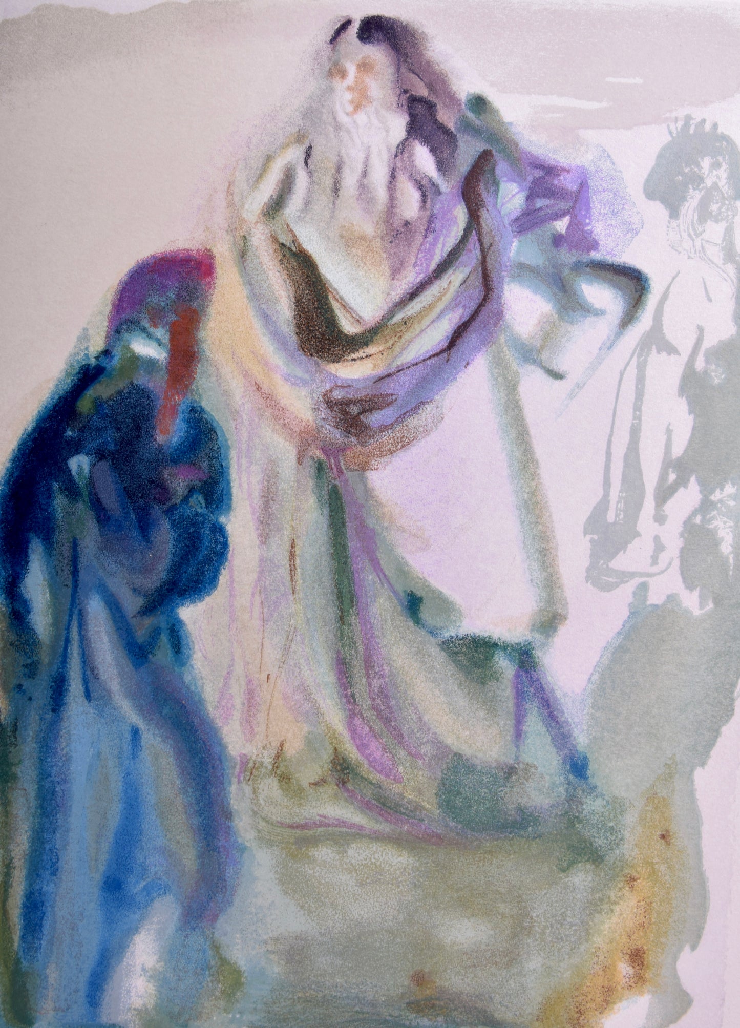 Salvador Dali Święty Piotr I Dante rewelacyjna oprawa szyba UV 26x33 cm