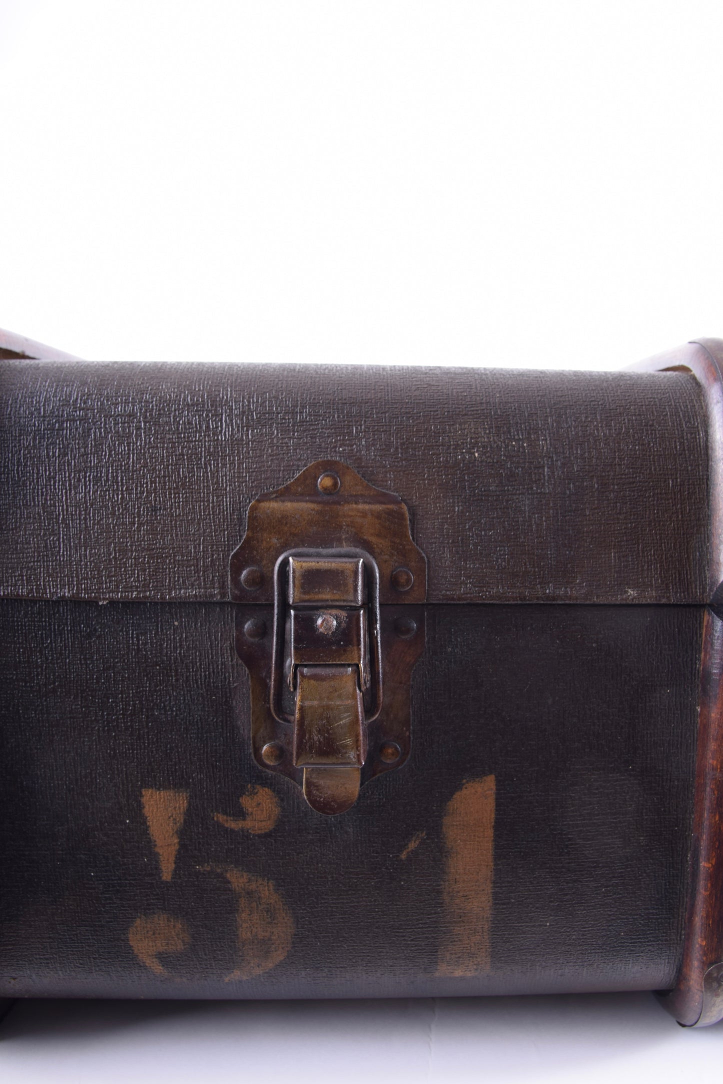 Stara walizka podróżna oryginał brąz Overpond 92x52x32 cm
