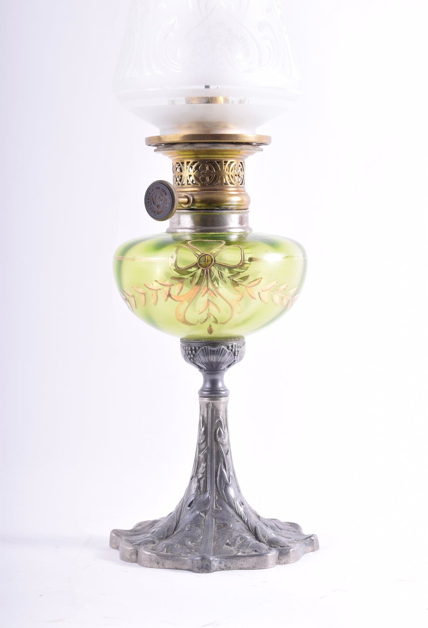 Lampa naftowa Ditmar Wien secesja oryginał 1900r 55cm