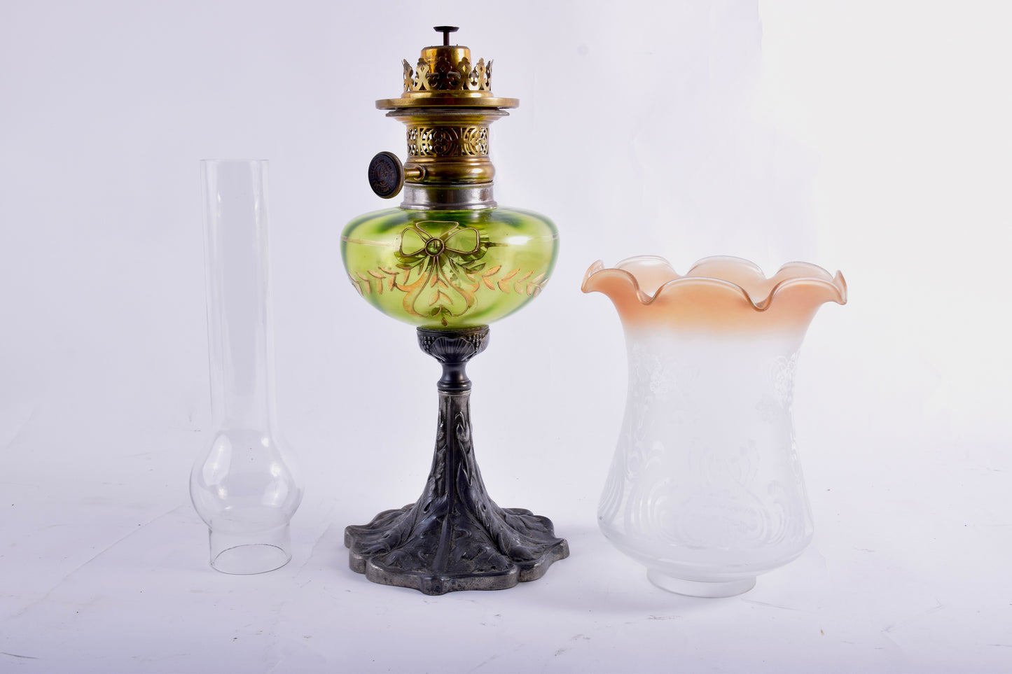 Lampa naftowa Ditmar Wien secesja oryginał 1900r 55cm
