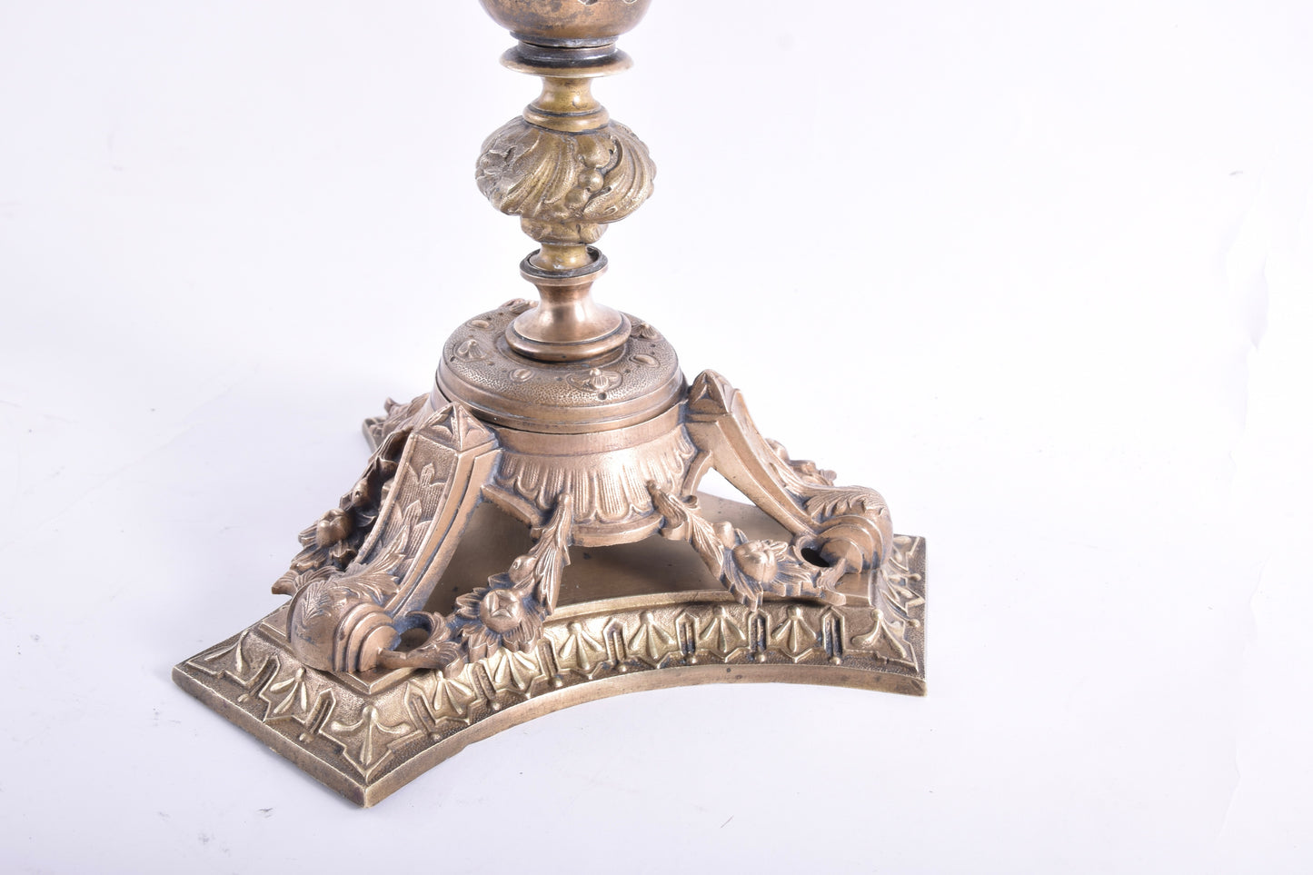 Antyczna lampa naftowa z majoliki – Alexandra 80 cm 1900 rok