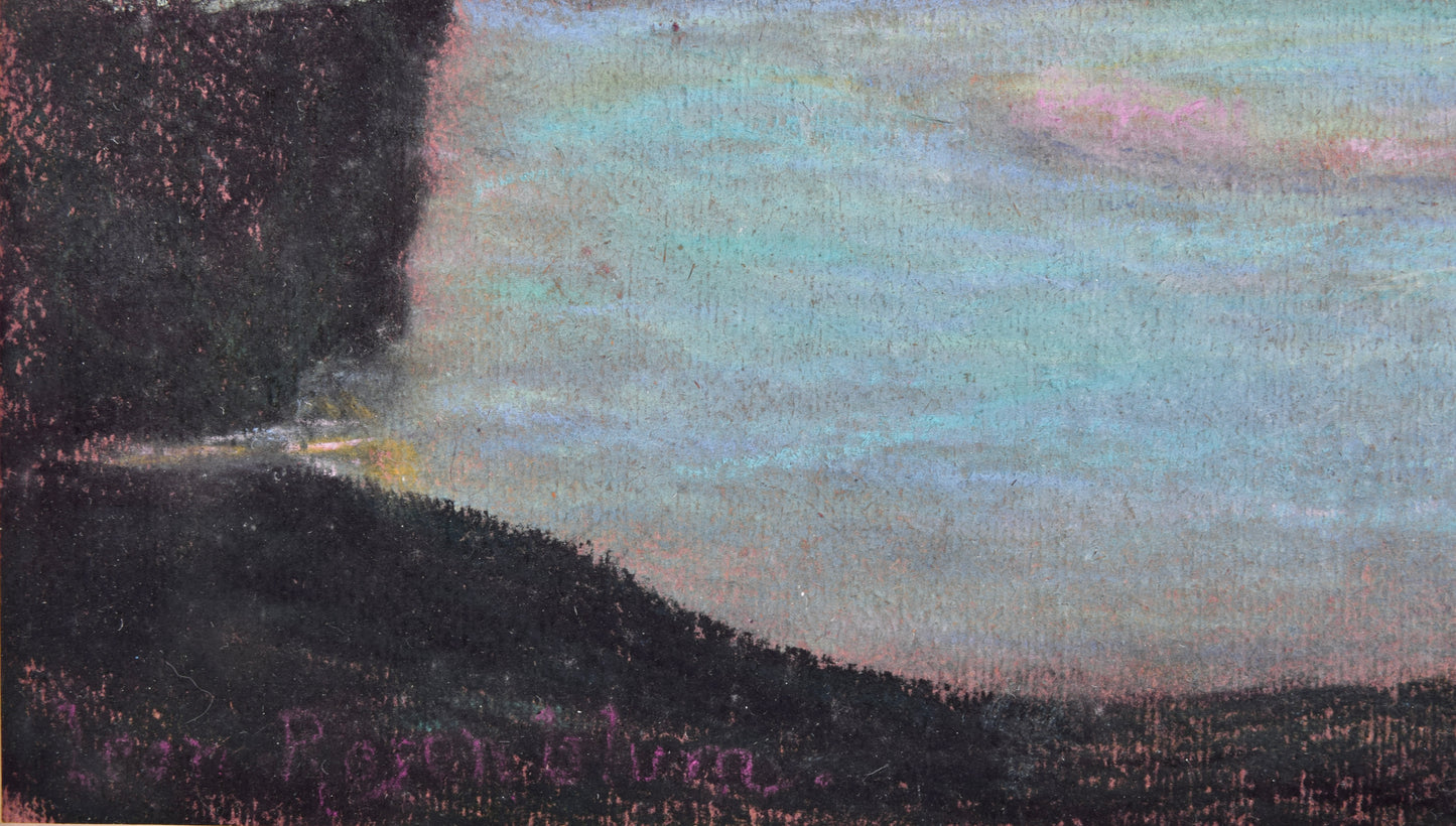Leon Rosenblum Wieczorna chmura pastel na tekturze 23x29 cm rama 41x51cm