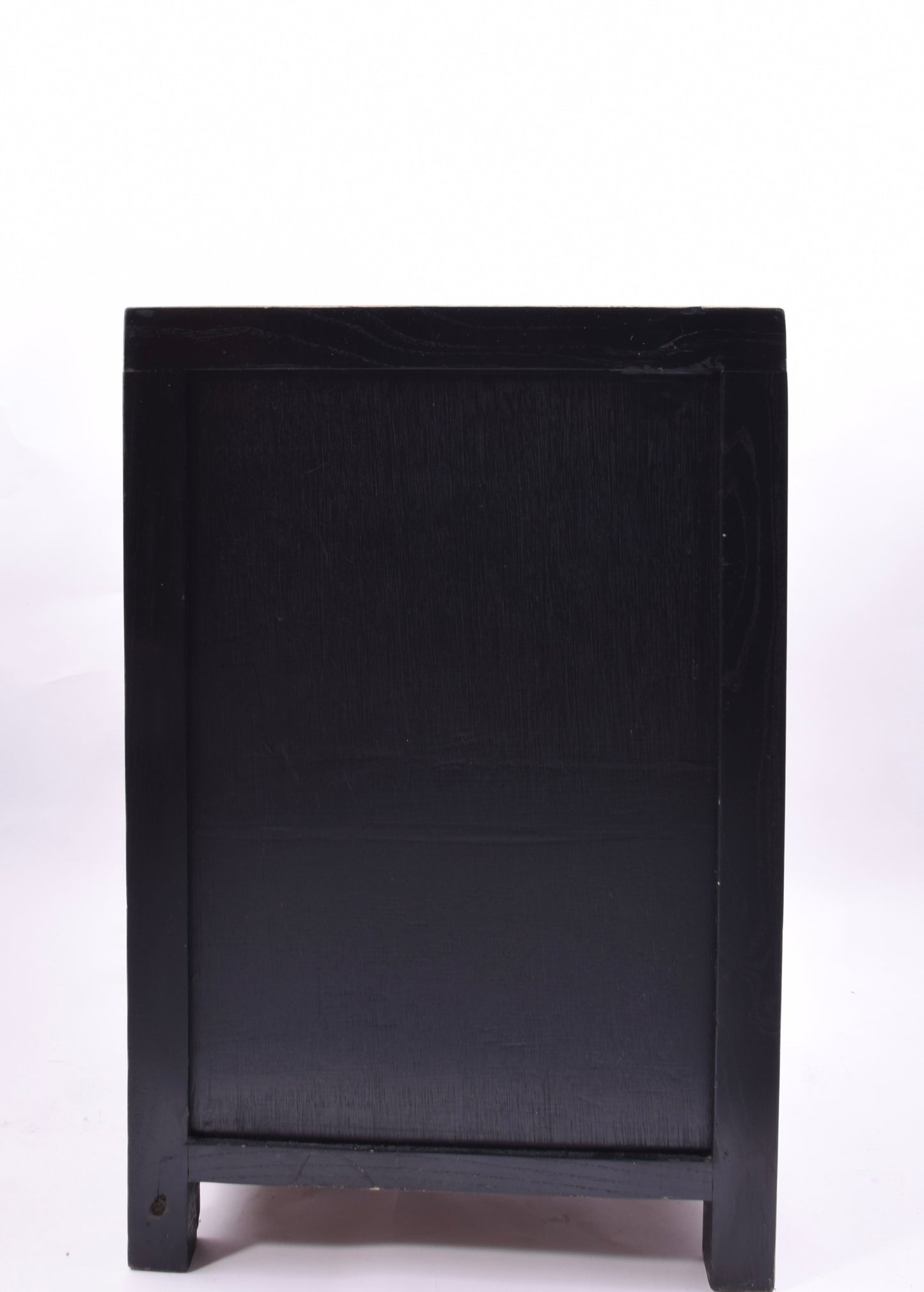 Sztuka Chin prosta filigranowa komódka czarna 60x40x33 cm