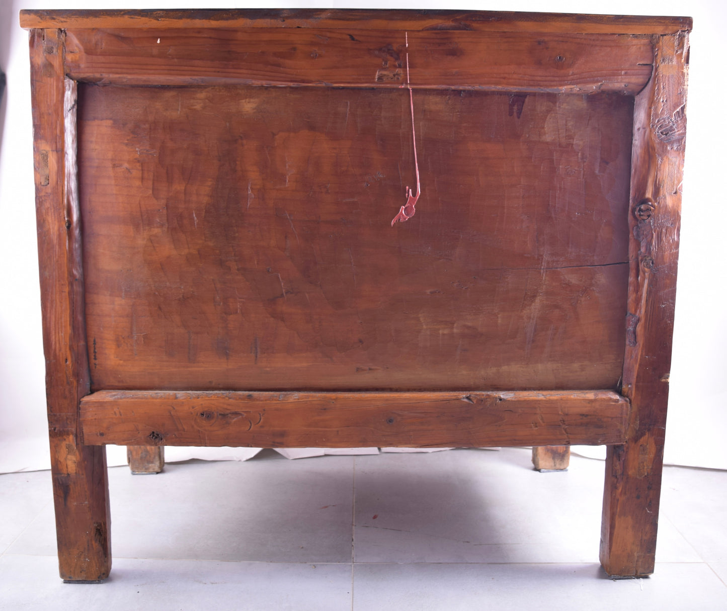 Sztuka Chin oryginalna komoda w pięknej czerwieni 97x97x47 cm