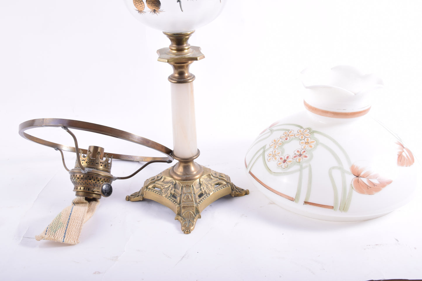 Zabytkowa lampa naftowa Wilhelm Jonas Berlin – oryginał XIX / XX w 65 cm