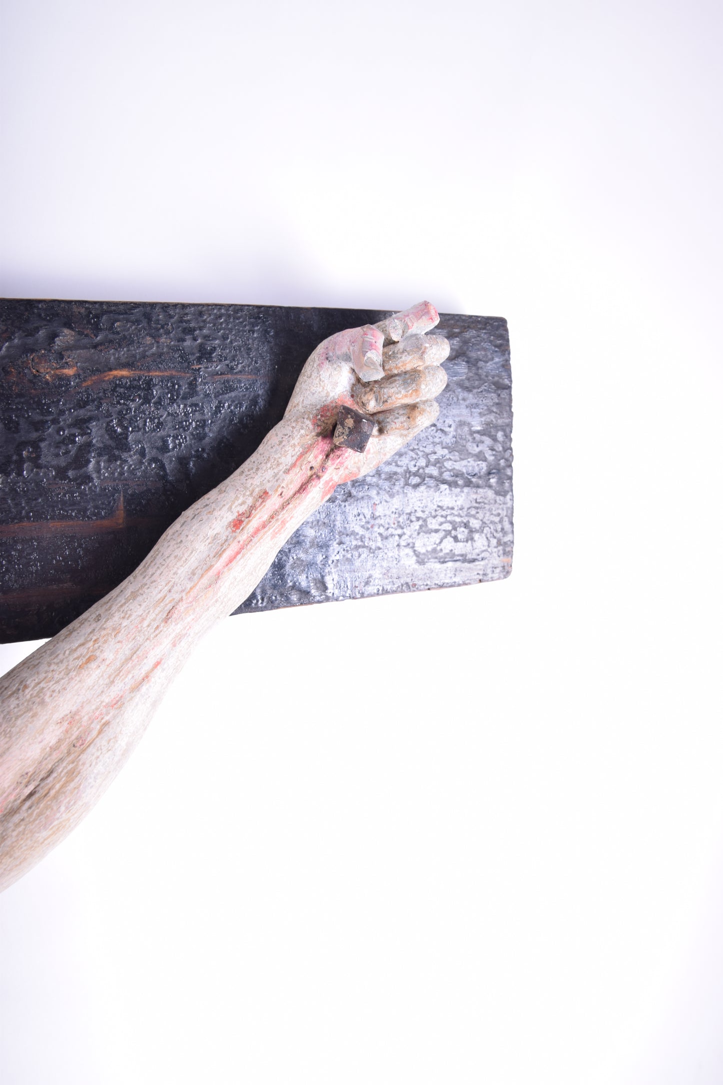 Duży krzyż Chrystus na krzyżu rewelacyjna rzeźba XIX wiek 124 cm