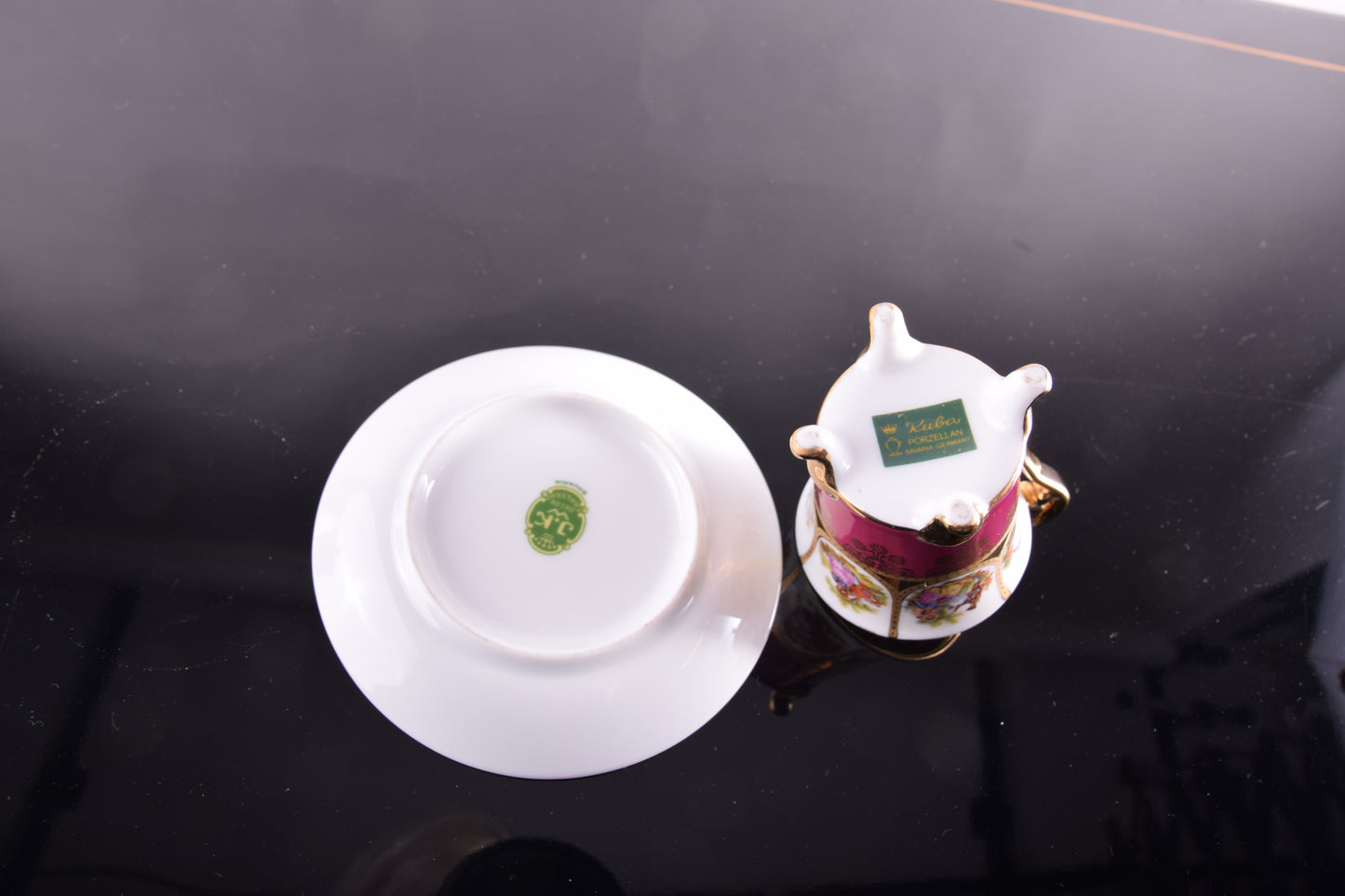 Serwis espresso dla 2 osób Wiesau/Carlsbad 7 części po 1930 roku