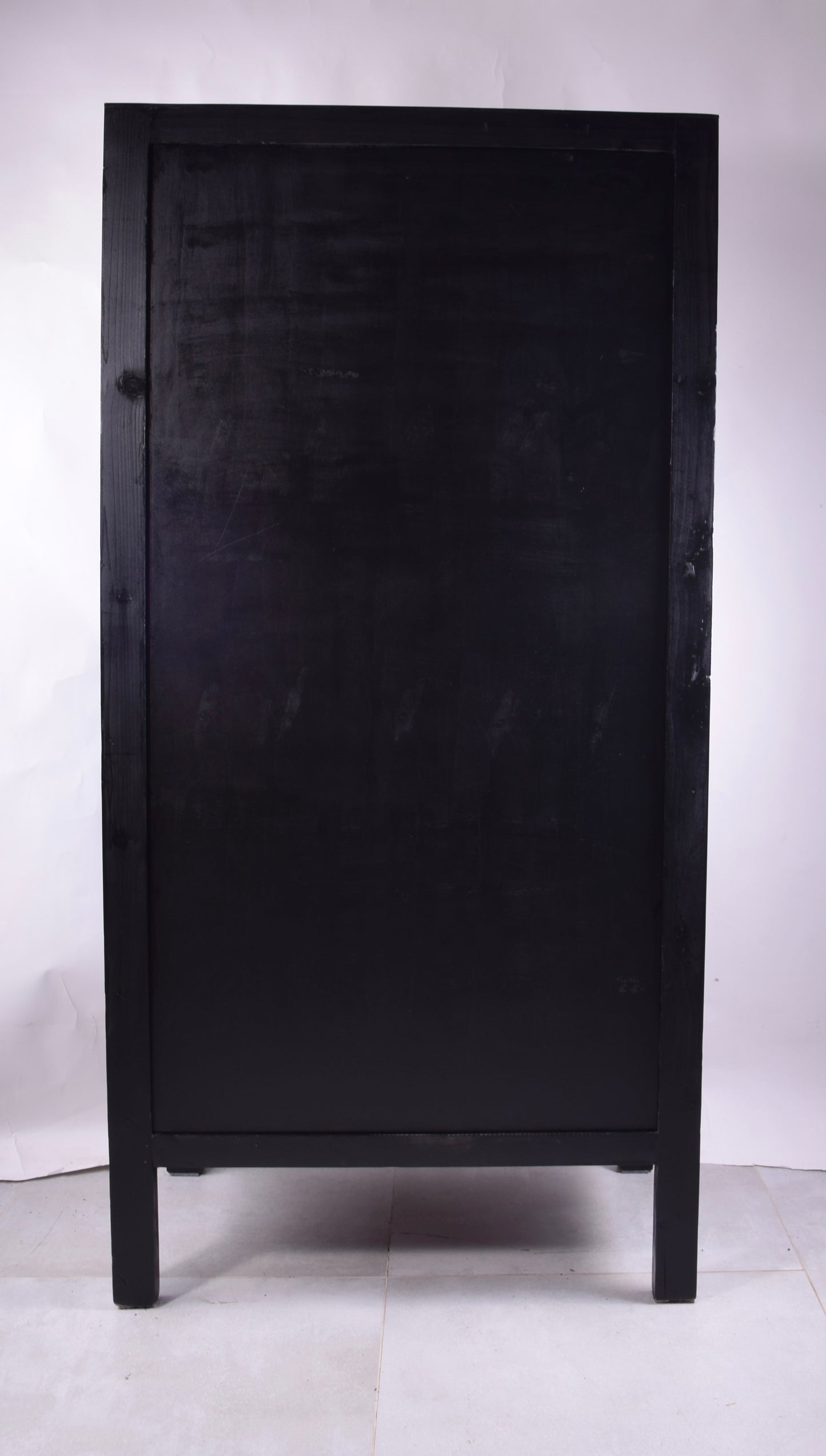 Sztuka Chin pojemna szafka bieliźniarka czarna z szufladą XXw 160x80x45 cm