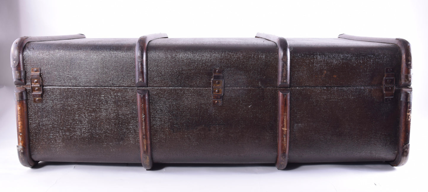 Stara walizka podróżna oryginał brąz Overpond 92x52x32 cm