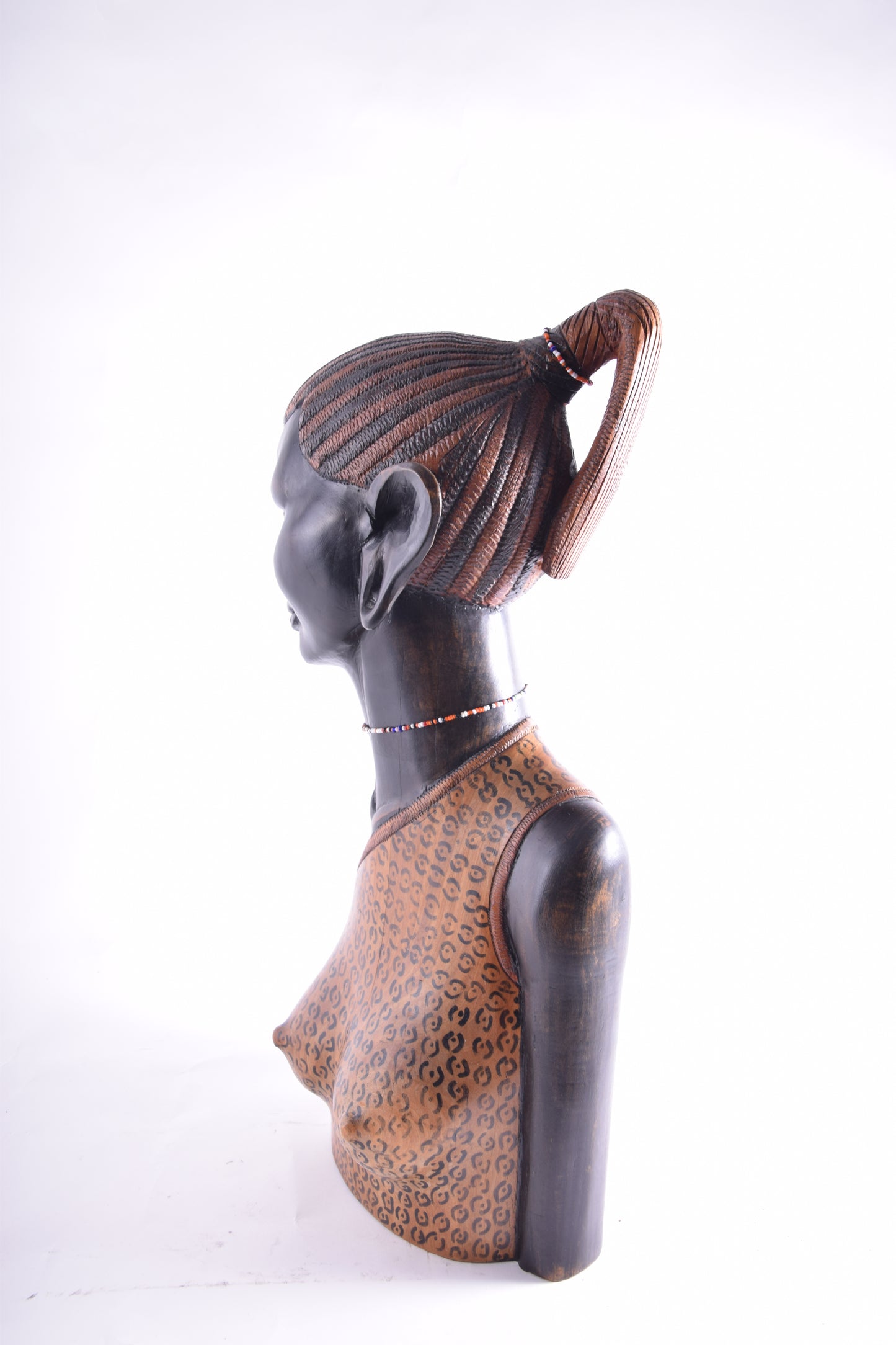 Sztuka Afryki Masajka popiersie galeryjne heban XX wiek 49x23 cm