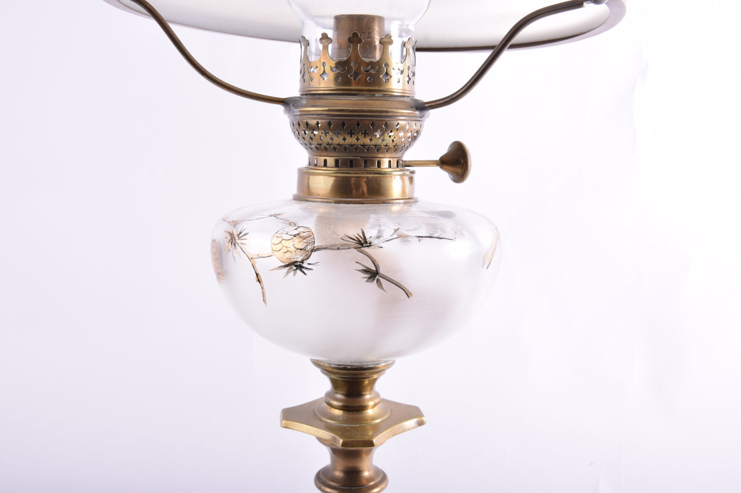 Zabytkowa lampa naftowa Wilhelm Jonas Berlin – oryginał XIX / XX w 65 cm