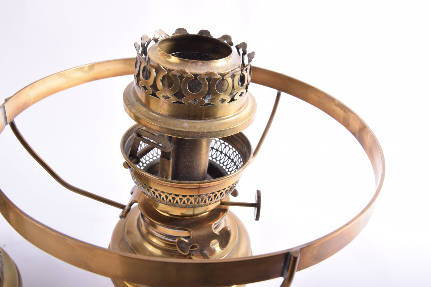 Antyczna lampa naftowa Kosmos – Eckel & Glinicke – z dedykacją z 1875 r.