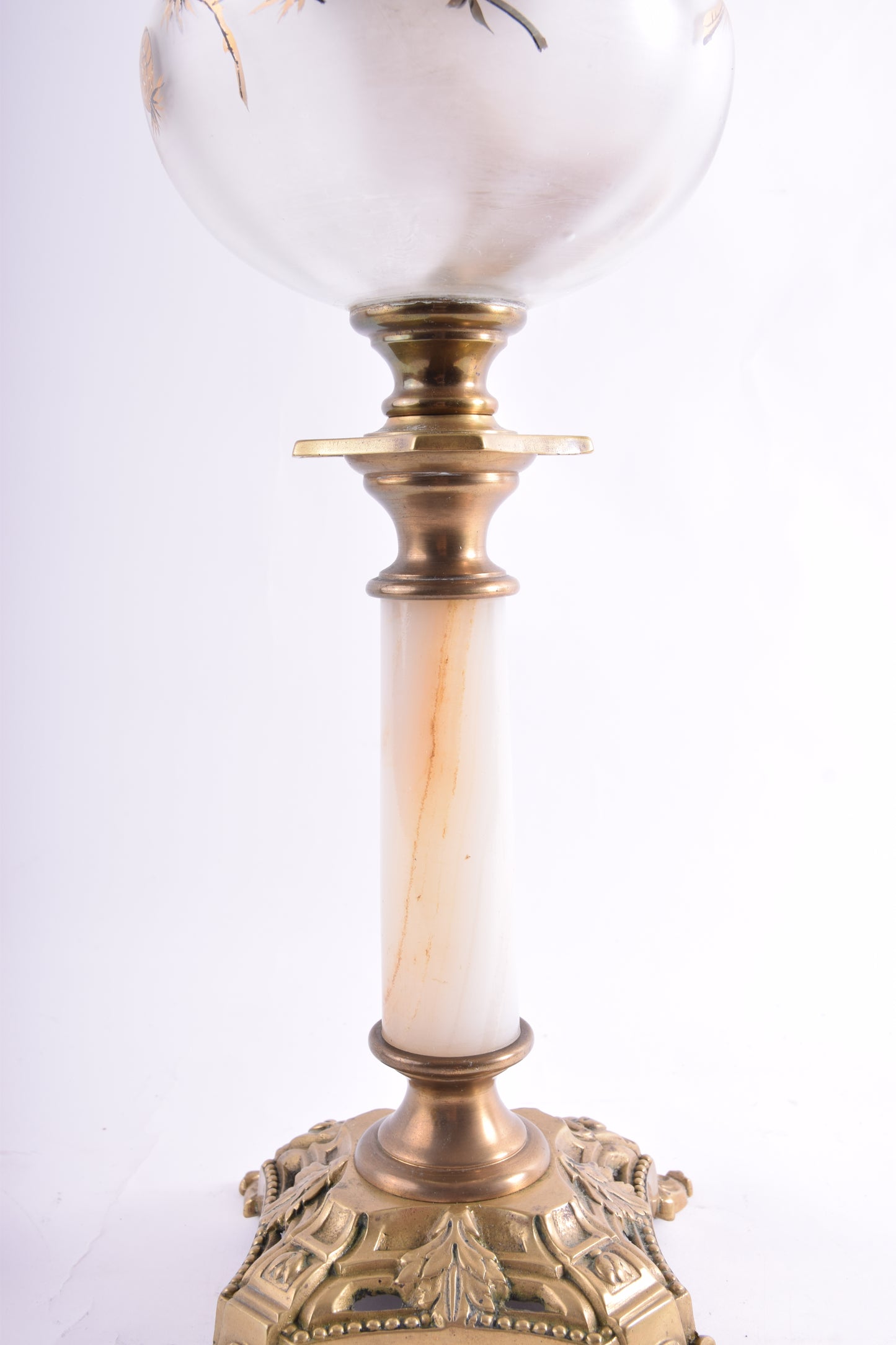 Zabytkowa lampa naftowa Wilhelm Jonas Berlin – oryginał XIX / XX w 65 cm