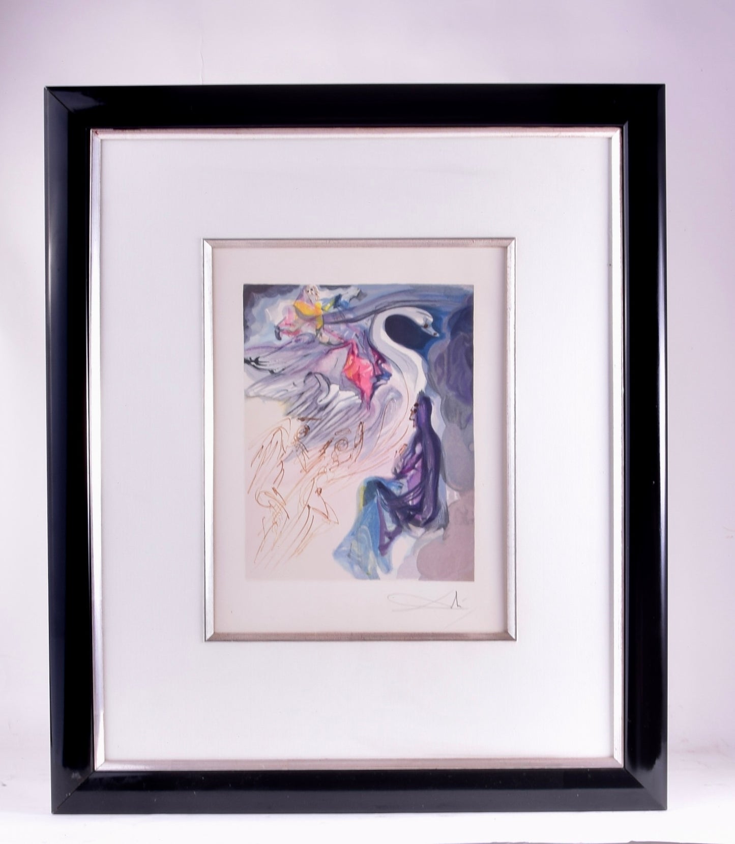 Salvador Dali Głos ptaka drzeworyt barwny 26x33(50x60)cm