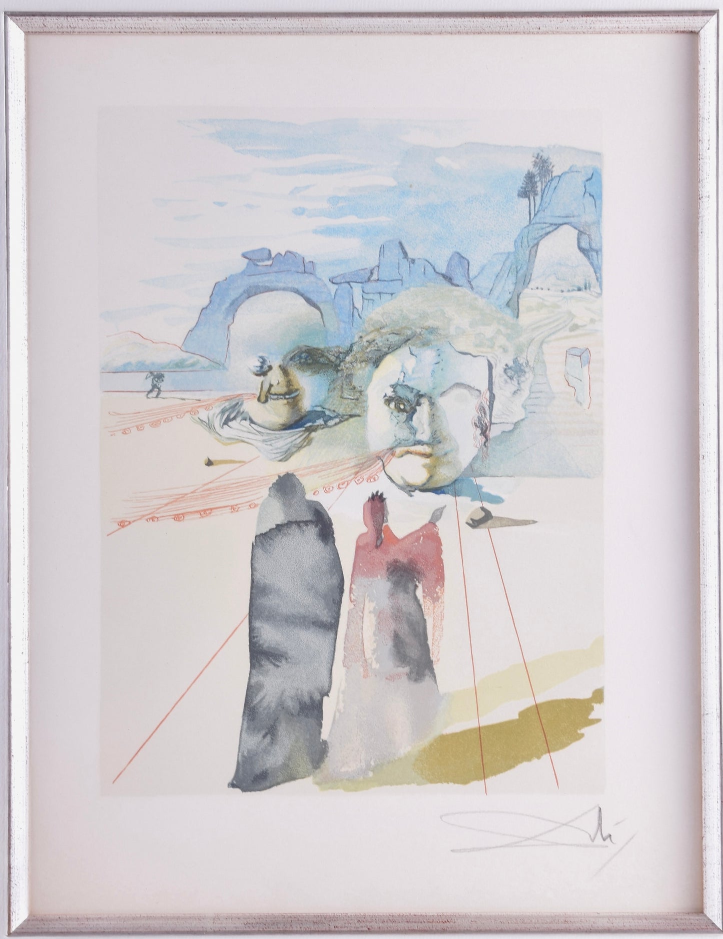 Salvador Dali Chciwość i rozrzutność drzeworyt barwny 26x33(50x60)cm