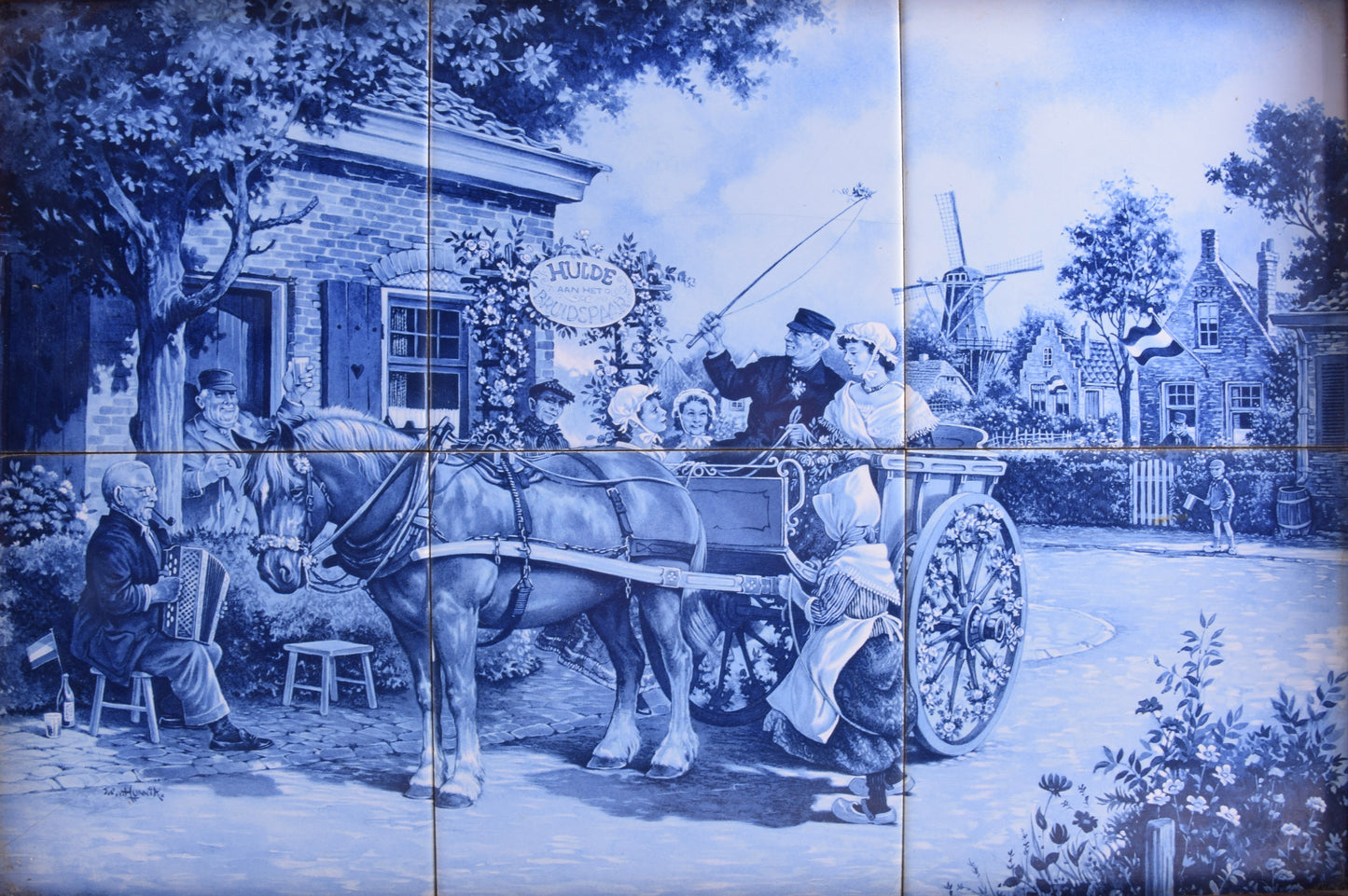 Taca z kafelkami holandia XX wiek 48x34 cm