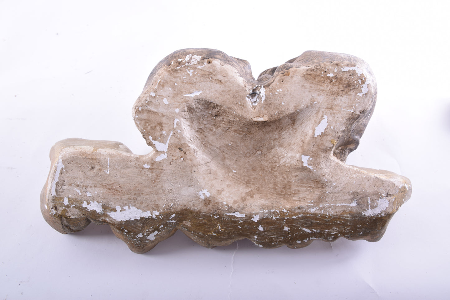 Dwa anioły barokowe do powieszenia gips II poł XX wieku 32x19x9cm