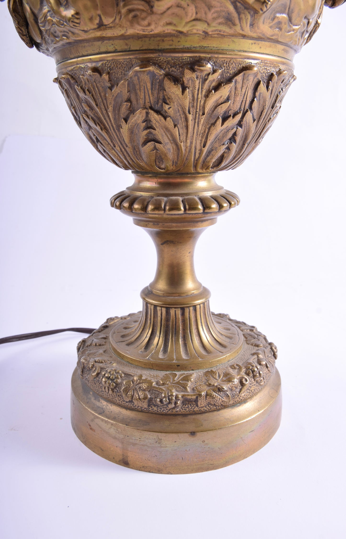 Lampa stołowa mosiężna XIX/XXw 63x44 cm