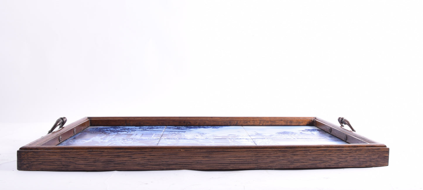 Taca z kafelkami holandia XX wiek 48x34 cm