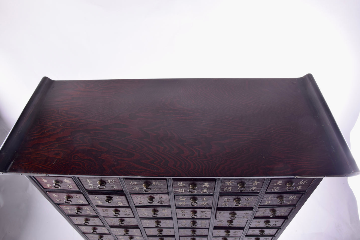 Sztuka Chin komoda apteczna czarna 46 szuflad solidne drewno 97x74x30cm