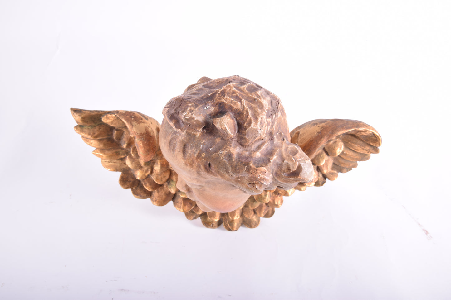 Głowa anioła barokowa do powieszenia II poł XIX wieku 33x22 x14cm