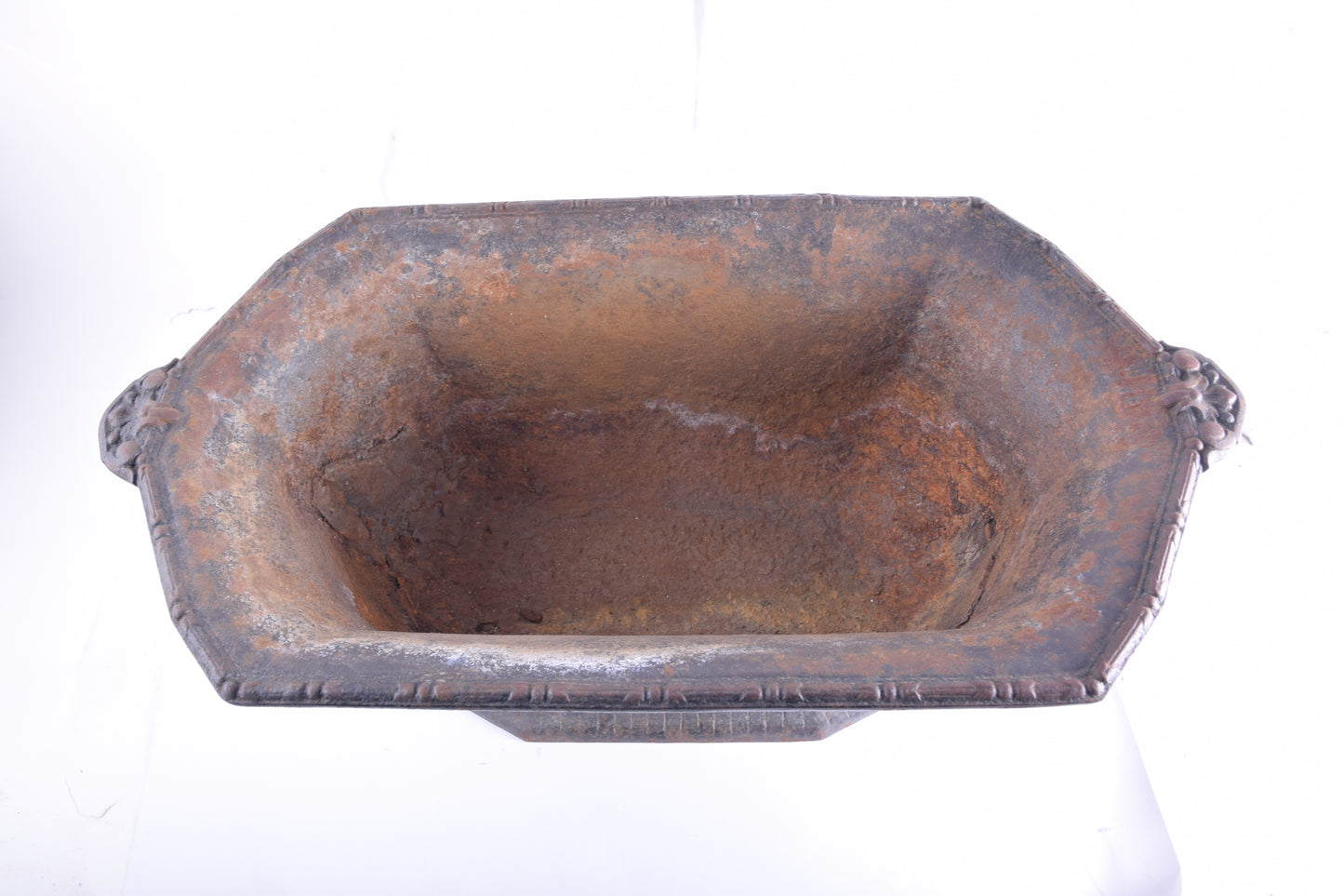 Stara donica pojemnik żardiniera żeliwna , oryginał XIX/XXw 62x27x33 cm