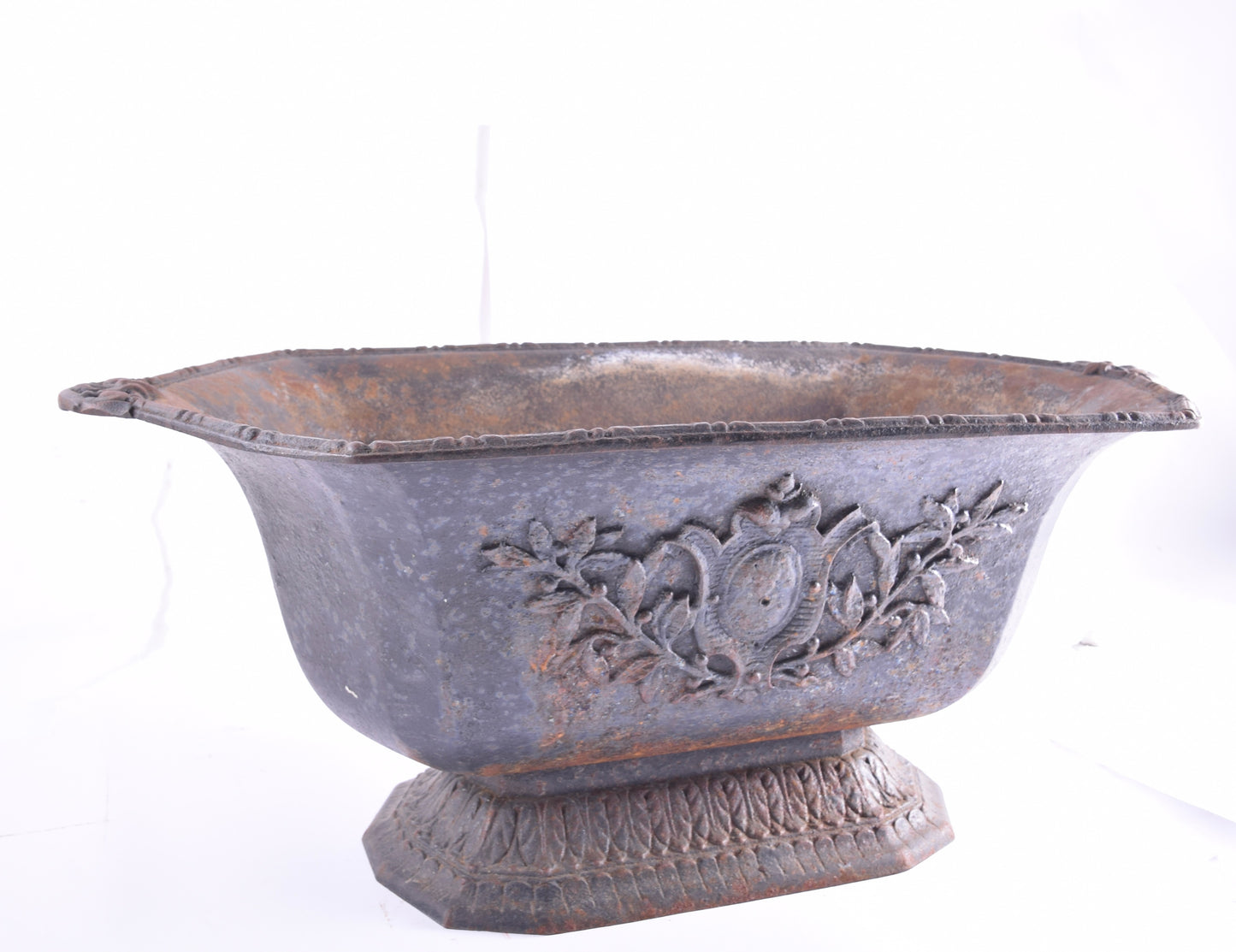 Stara donica pojemnik żardiniera żeliwna , oryginał XIX/XXw 62x27x33 cm