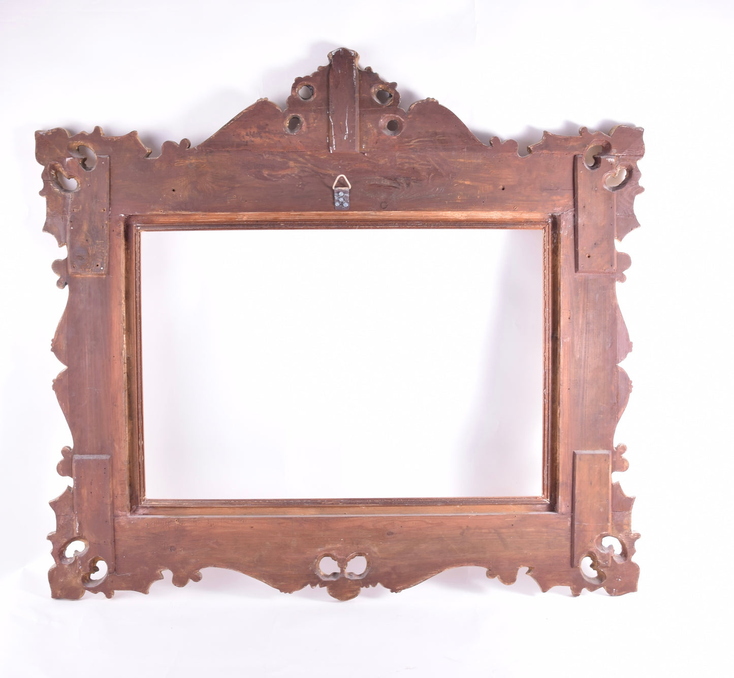 Lustro złote barokowe dekoracyjne w drewnianej ramie I połowa XX w 105x95cm