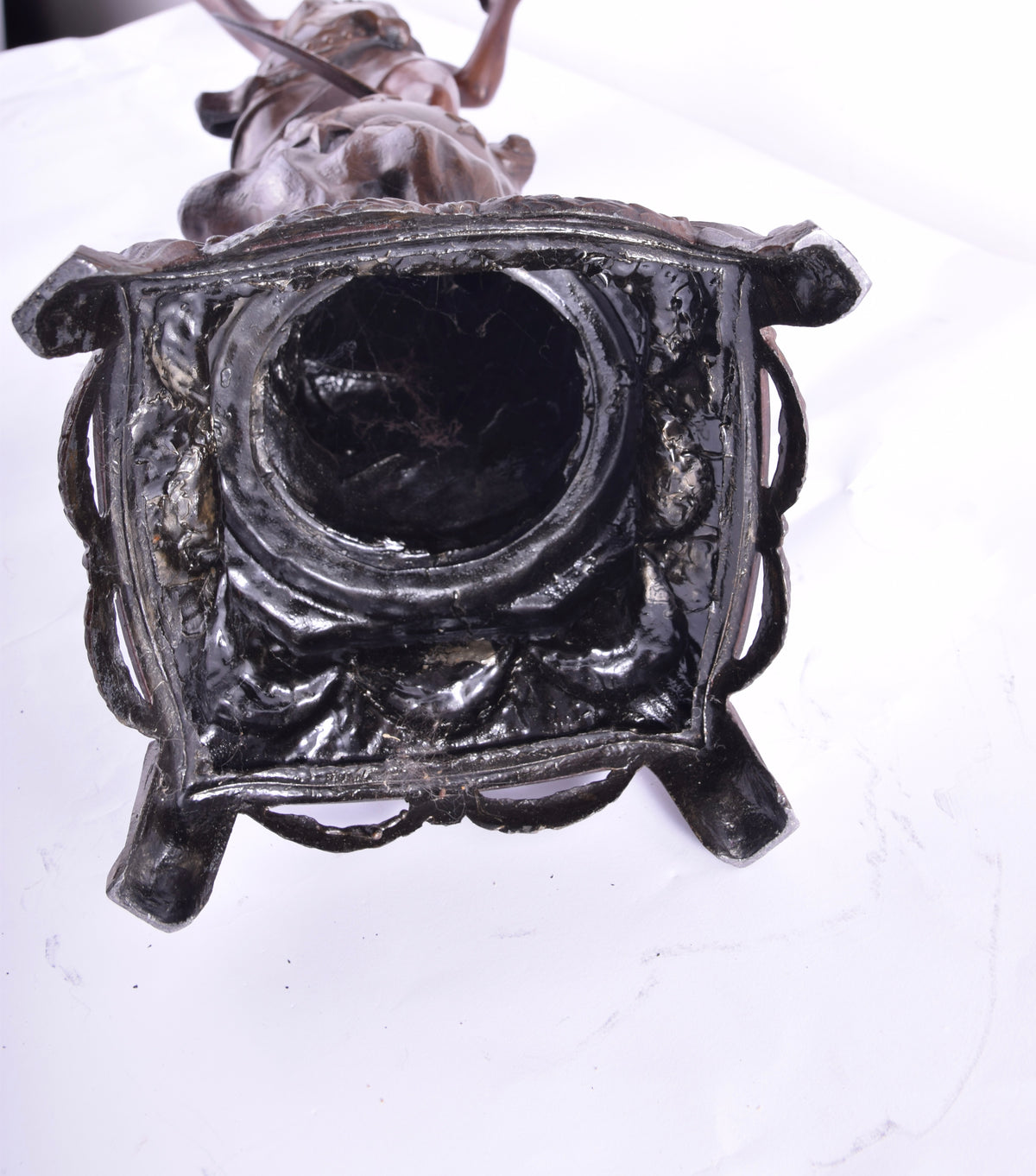 Secesyjna lampa figuralna Luna duża 108 cm XIX/XXw