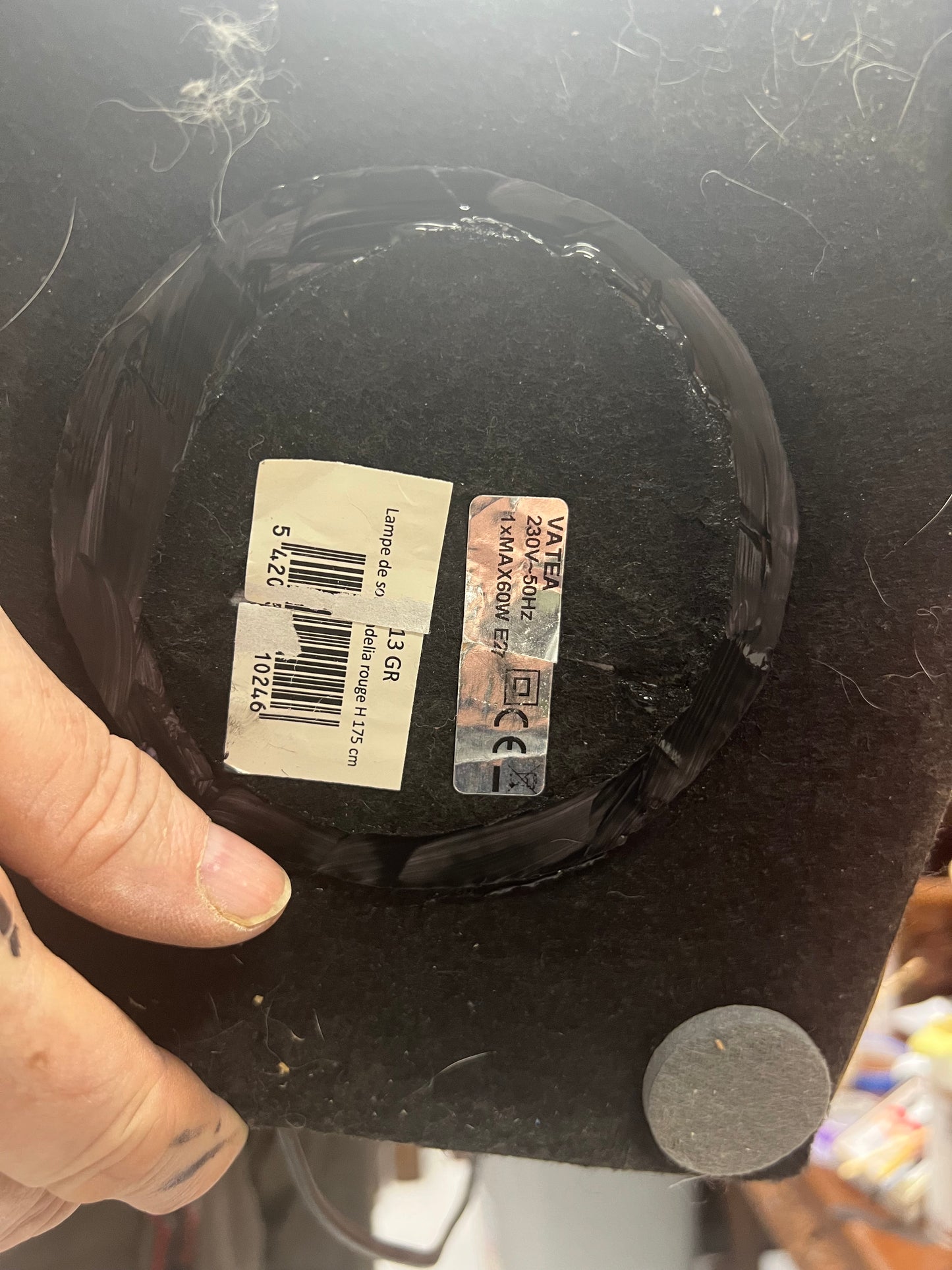 Lampa podłogowa 175 cm VATEA designerska, czerwona, nowoczesna forma 175cm