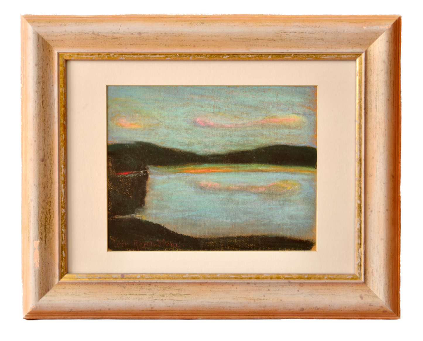 Leon Rosenblum Wieczorna chmura pastel na tekturze 23x29 cm rama 41x51cm