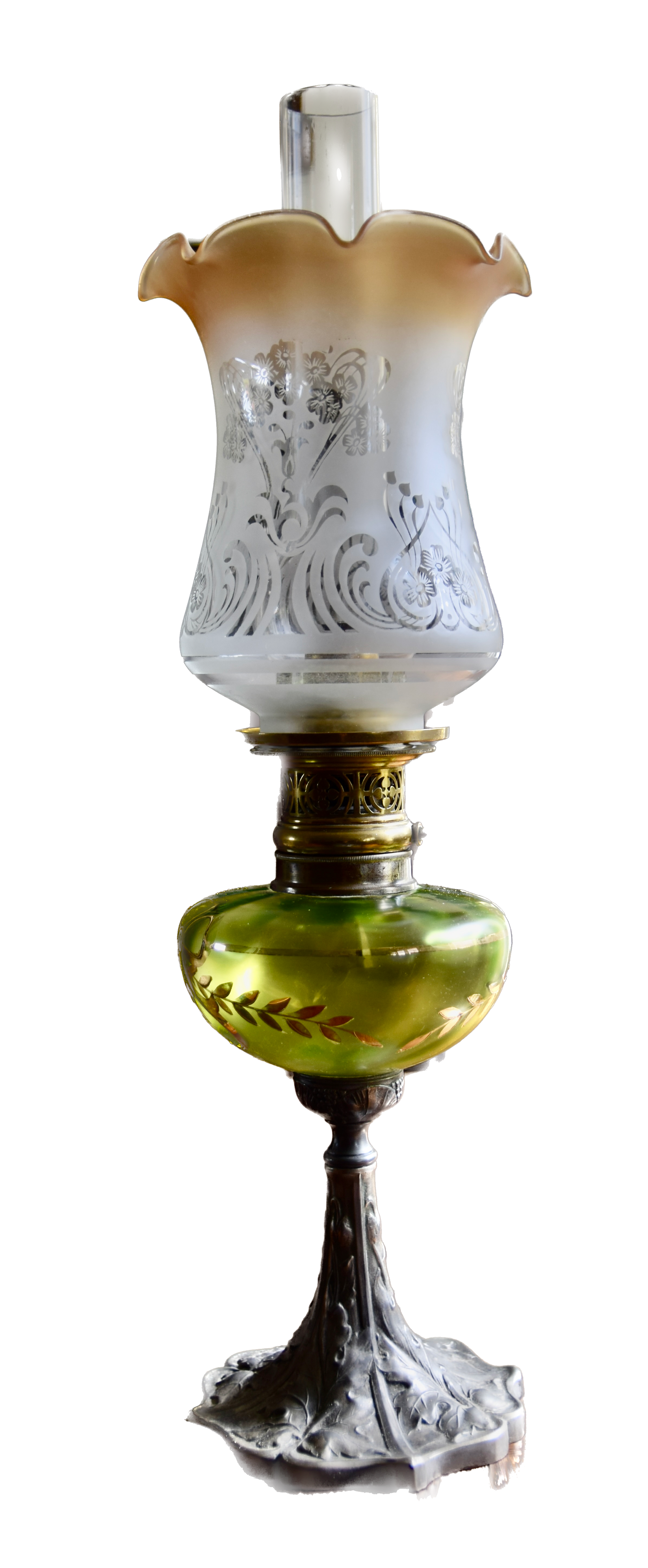 Lampa naftowa Ditmar Wien secesja oryginał 1900r 55cm