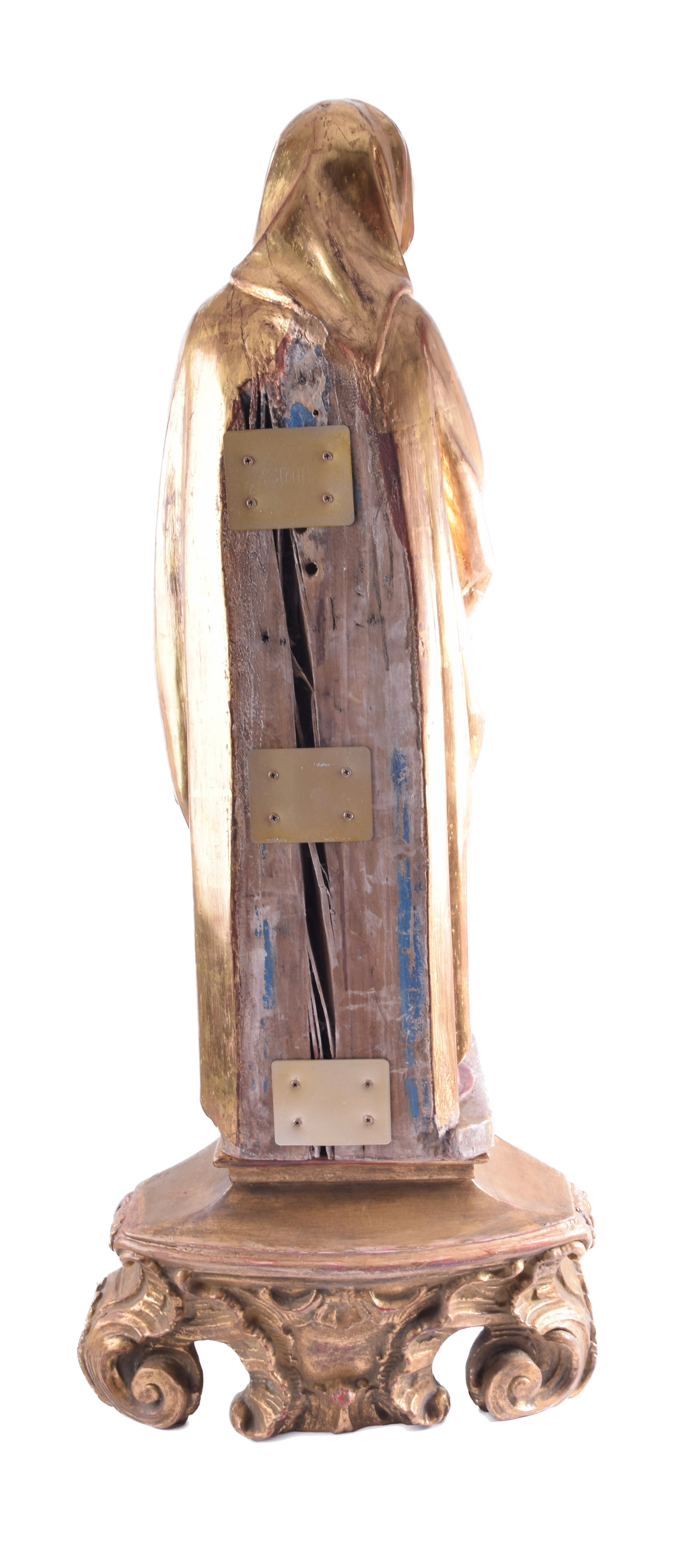 Matka Boska Bolesna na barokowej konsoli XVIII/XX wiek wiek 85+25 cm