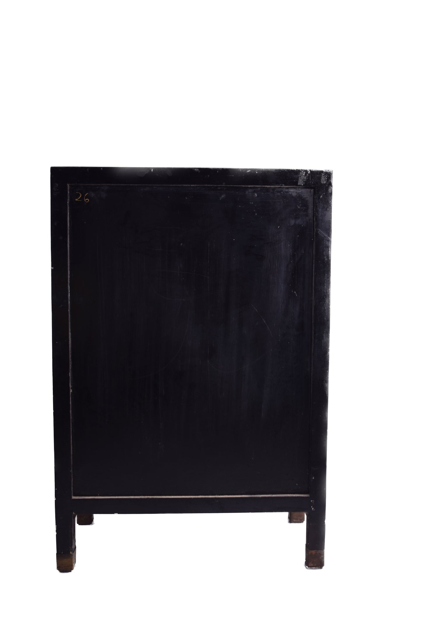 Malowana zgrabna komoda z chińskimi gejszami XX wiek 94x64x31cm