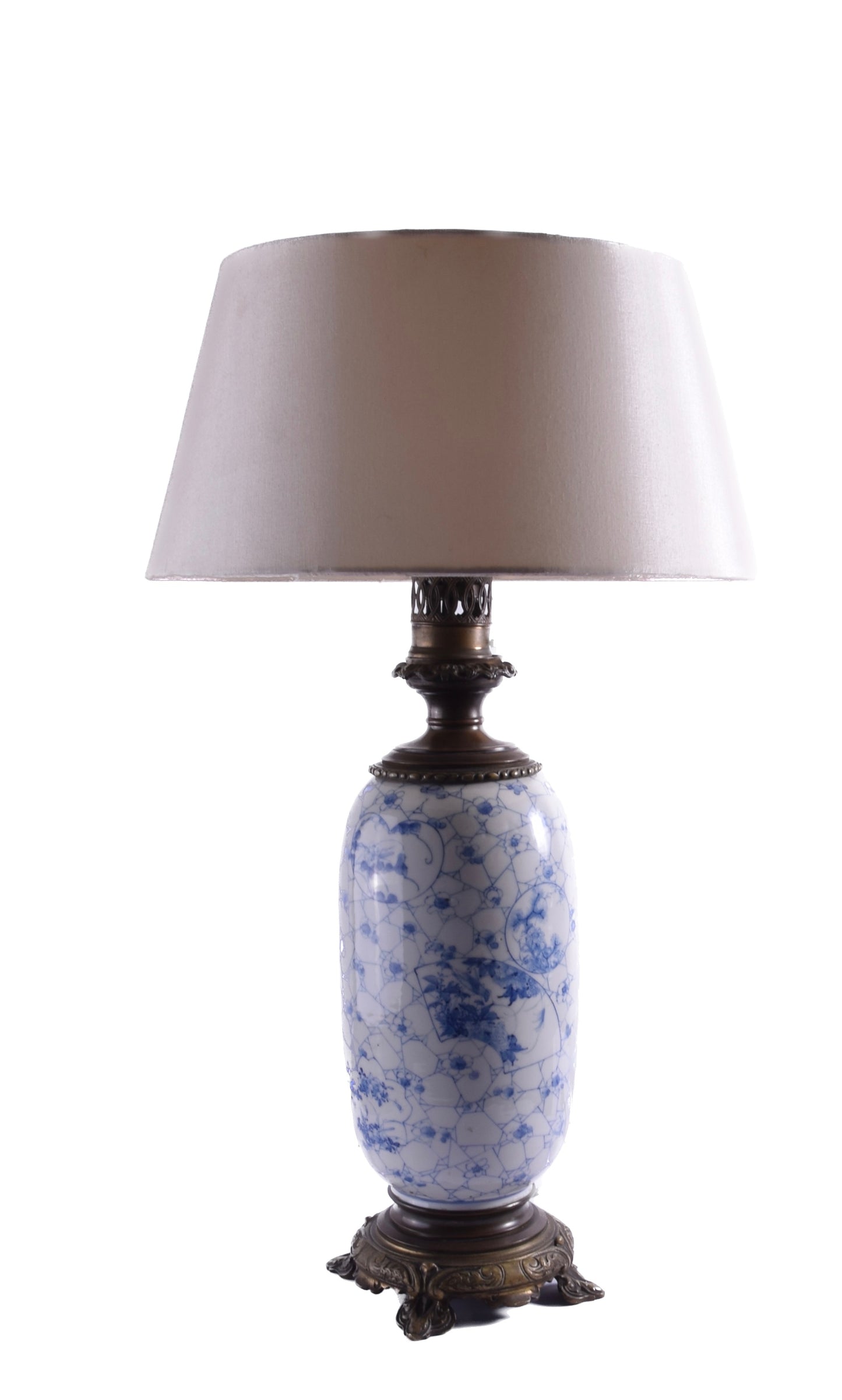 Lampa stołowa z porcelanowym korpusem Japonia Meiji/Taisho 1890–1920 70 cm