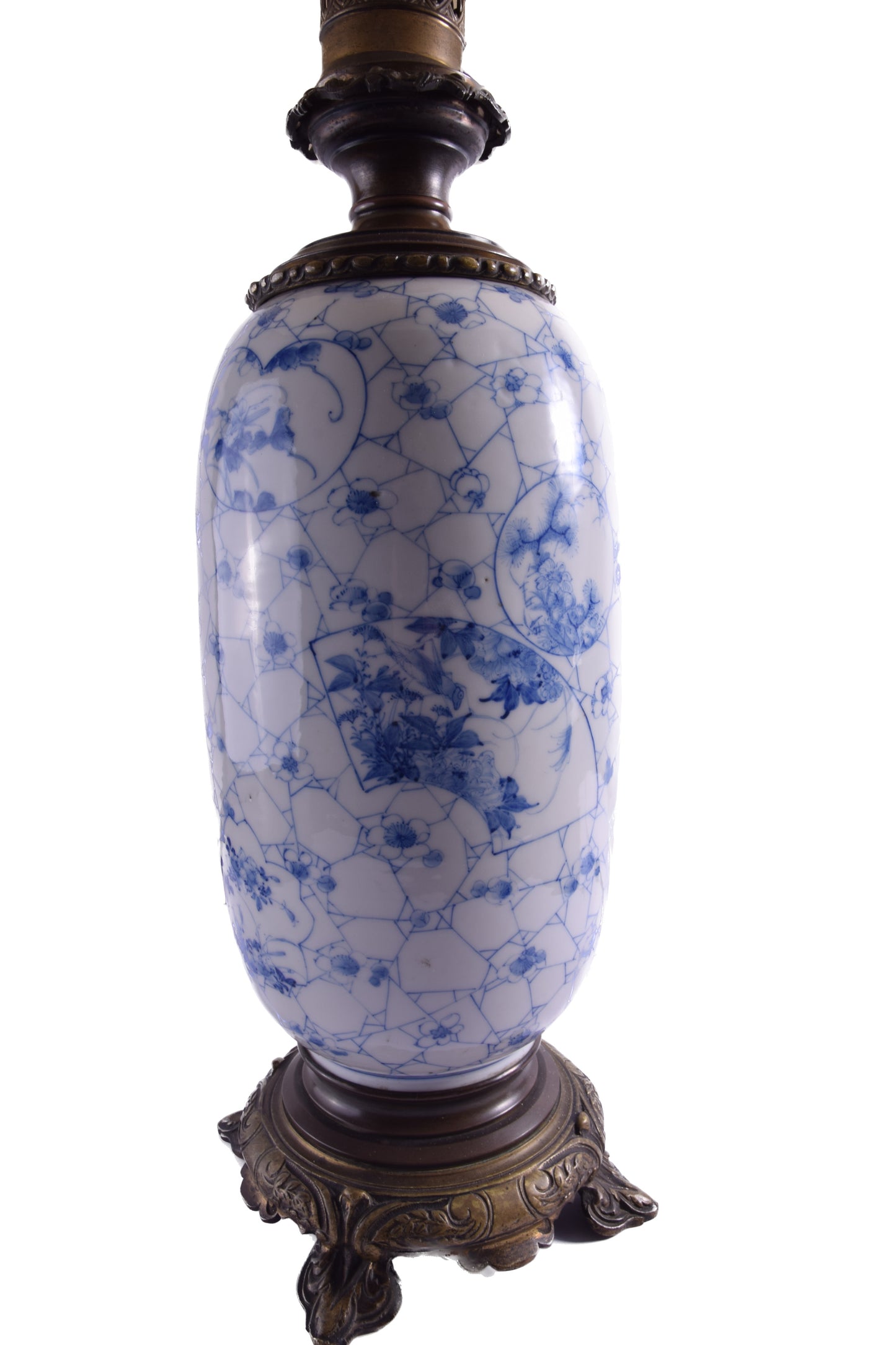 Lampa stołowa z porcelanowym korpusem Japonia Meiji/Taisho 1890–1920 70 cm