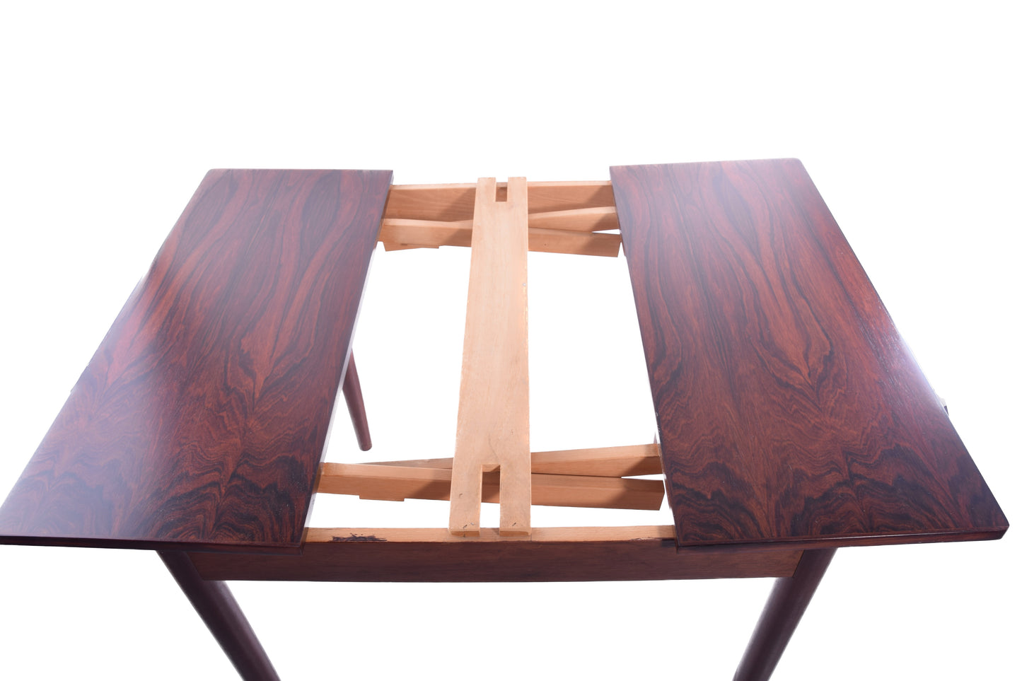 Stół rozkładany w stylu skandynawskiego modernizmu 60 XX wieku 80x80x150cm