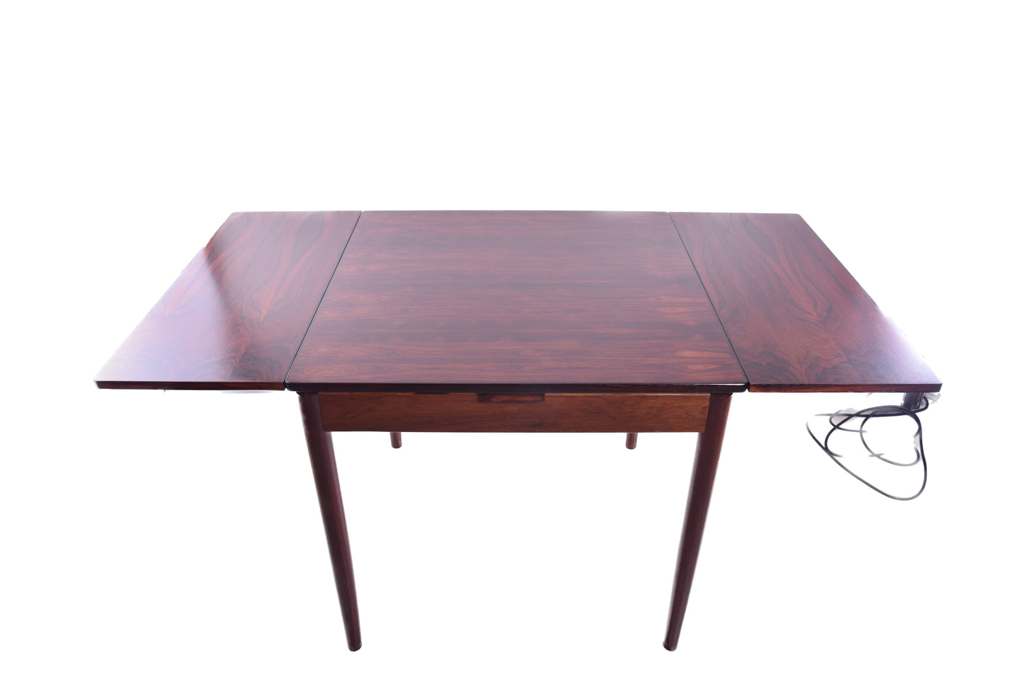 Stół rozkładany w stylu skandynawskiego modernizmu 60 XX wieku 80x80x150cm