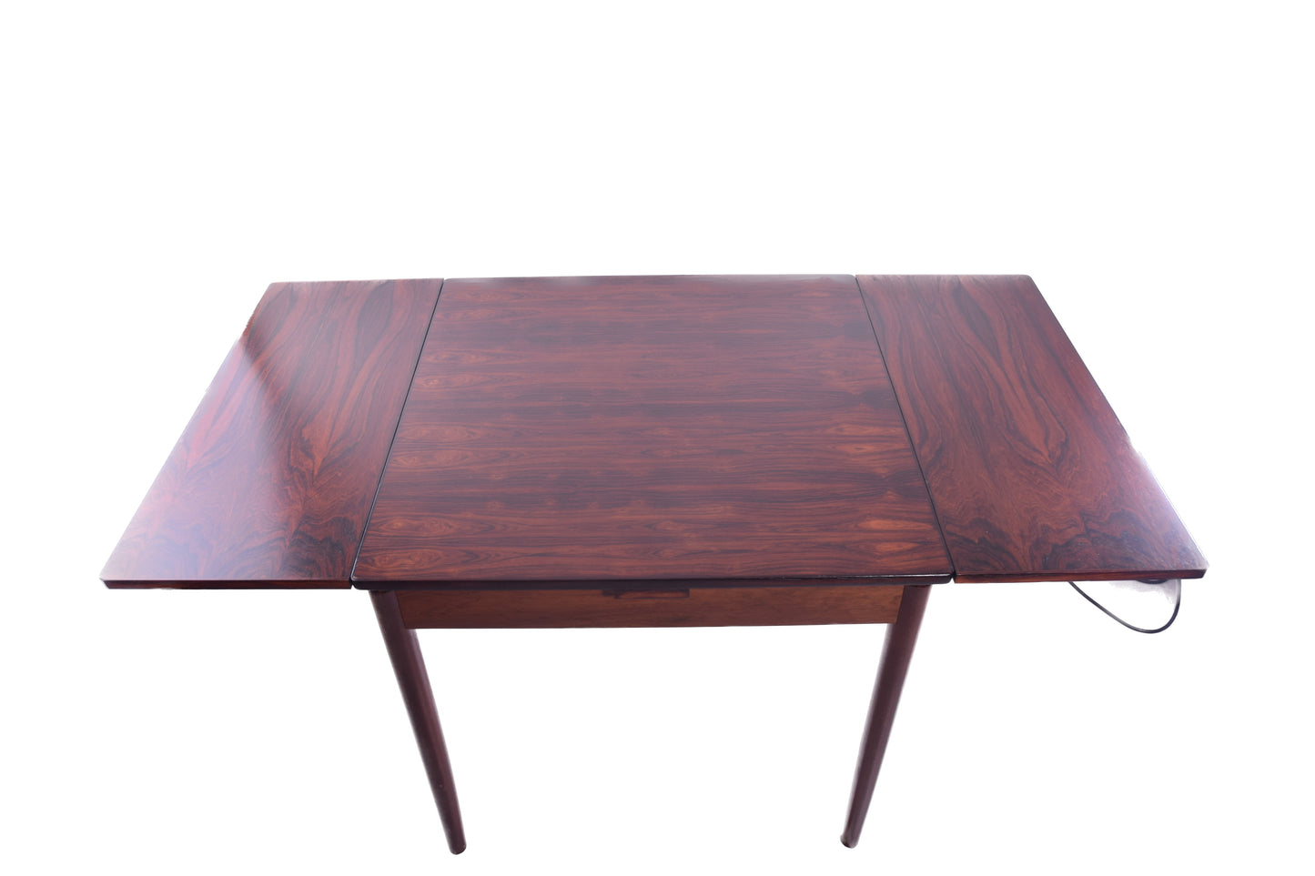 Stół rozkładany w stylu skandynawskiego modernizmu 60 XX wieku 80x80x150cm