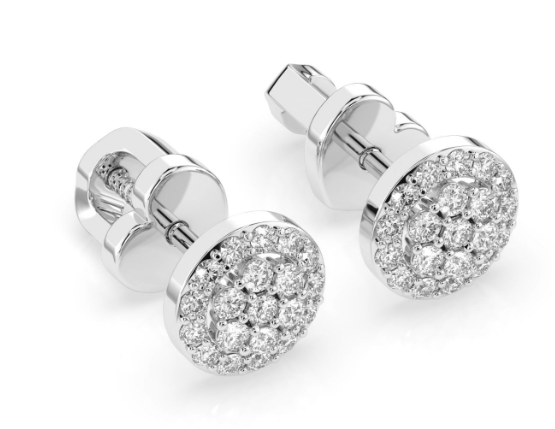 Kolczyki z diamentami w białym złocie 585 (14k) 0,3ct – klasyczna elegancja