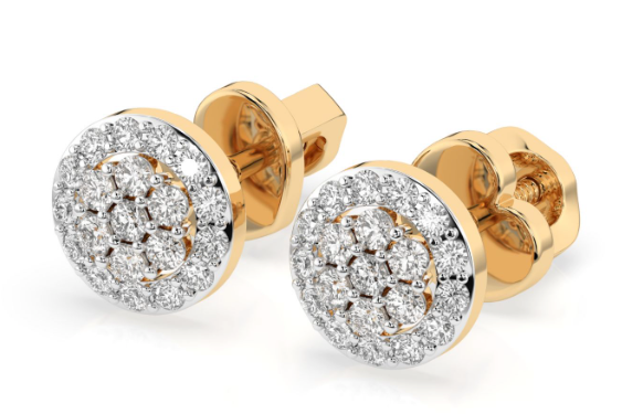 Kolczyki z diamentami w złocie 585 (14k) 0.30 ct – klasyczna elegancja