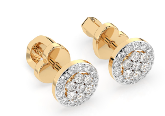 Kolczyki z diamentami w złocie 585 (14k) 0.30 ct – klasyczna elegancja