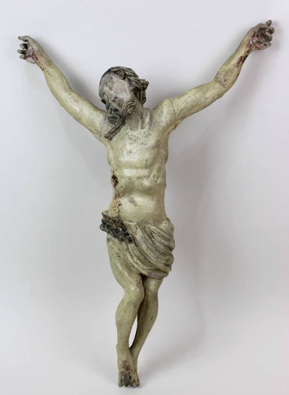 Chrystus ukrzyżowany rzeźba w drewnie lipowym XVIII wiek 70x47 cm
