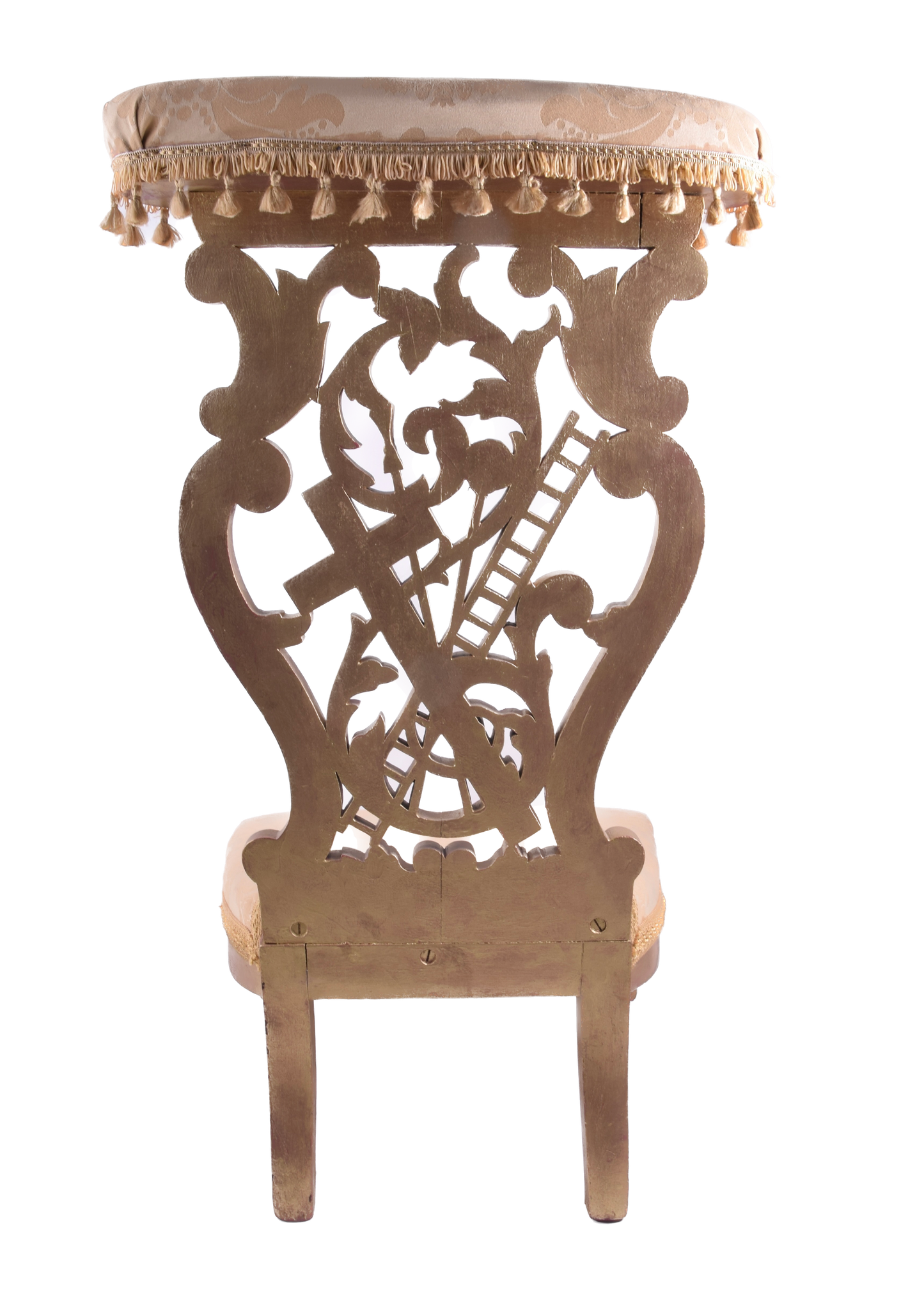 Klęcznik modlitewnik damski ozdobny XX w. 90x48x46 cm