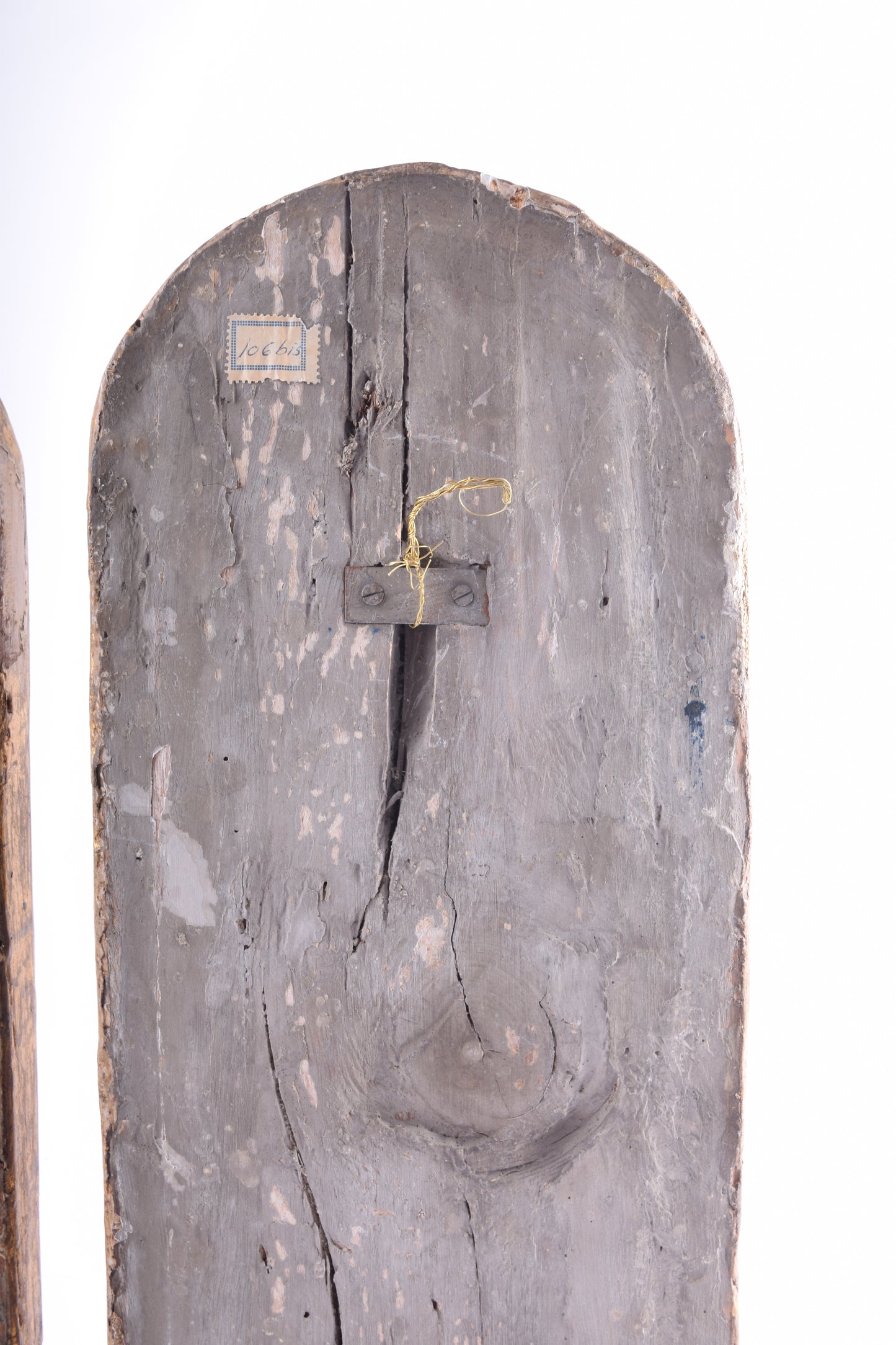Dwa anioły barokowe XVIII wiek płaskorzeźba 44x18 cm komplet