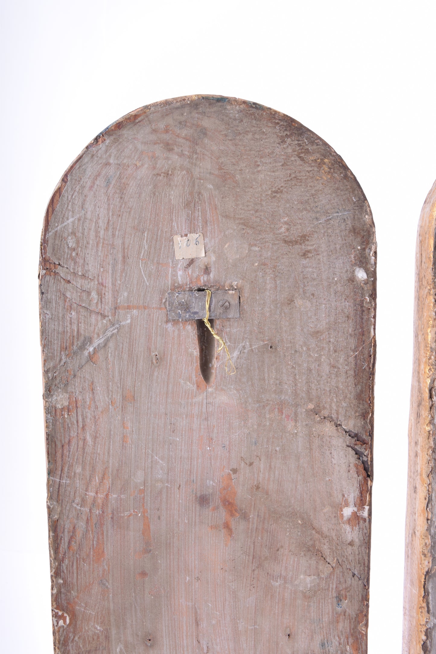 Dwa anioły barokowe XVIII wiek płaskorzeźba 44x18 cm komplet