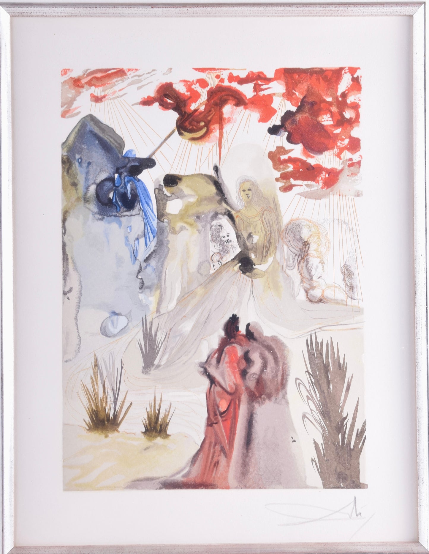Salvador Dali Boski Las drzeworyt barwny 26x33(50x60)cm