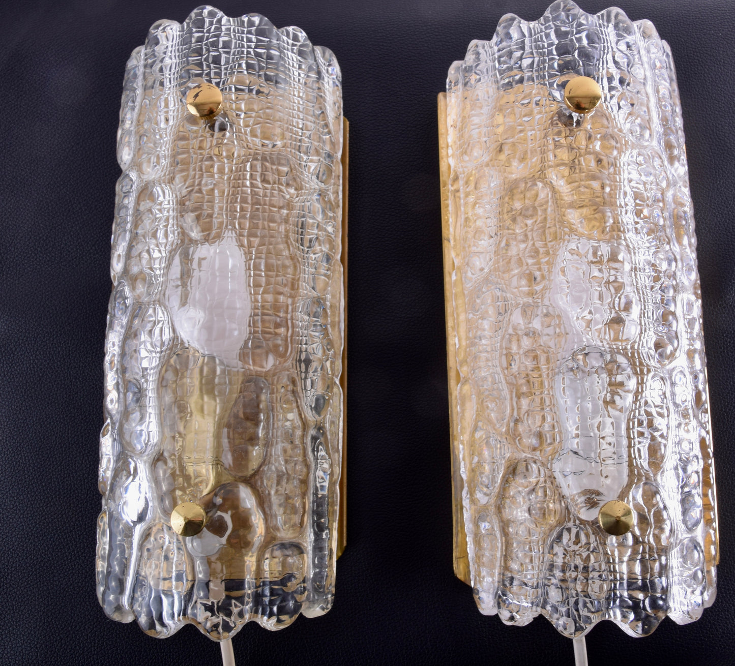 Para oryginalnych kinkietów Carl Fagerlund, Szwecja, lata 60 28x12cm