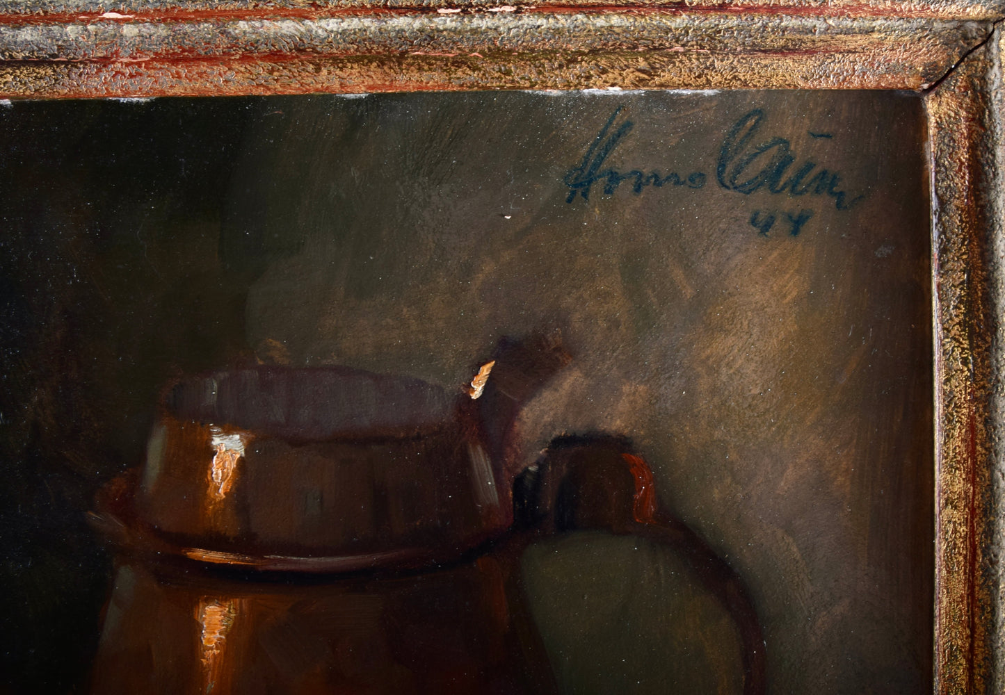 Oldřich Homoláč (1872–1957), Martwa natura z owocami, 1944 74x86cm